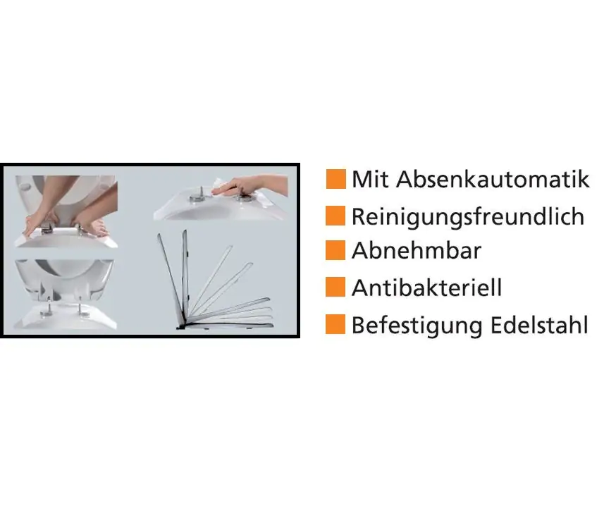 Primaster WC-Sitz mit Absenkautomatik Ontario weiß