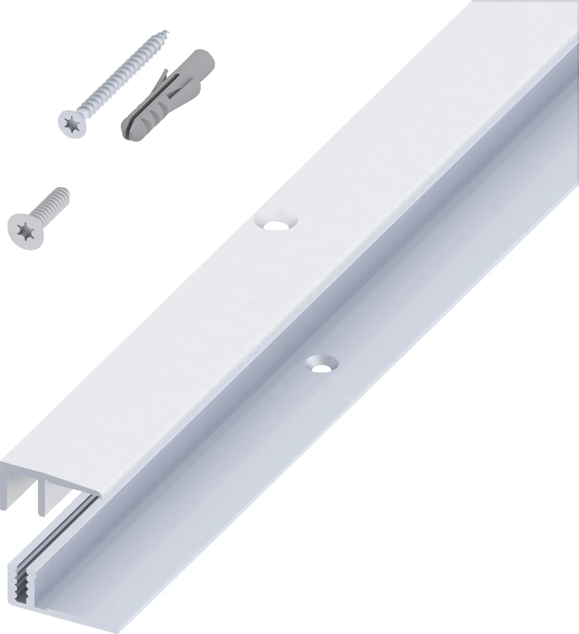 alfer Abschluss-Profil, Träger-Profil 2 m, 21 x 10.5 x 7 - 15 mm silber