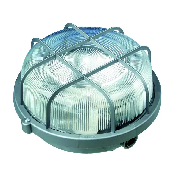 REV LED Rundarmatur silber 100 W