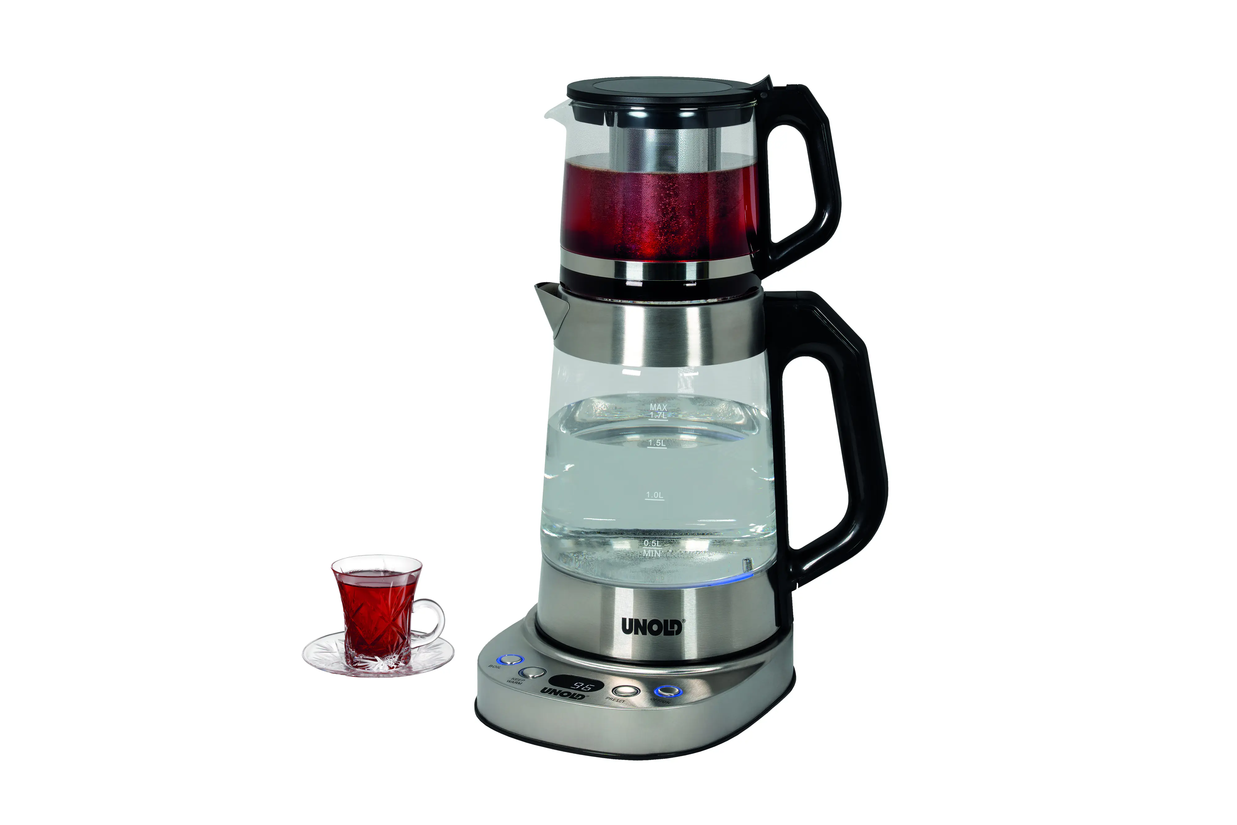 Unold 18215 Samowar Selin Wasserkocher 1,7 l 1800 W Edelstahl
