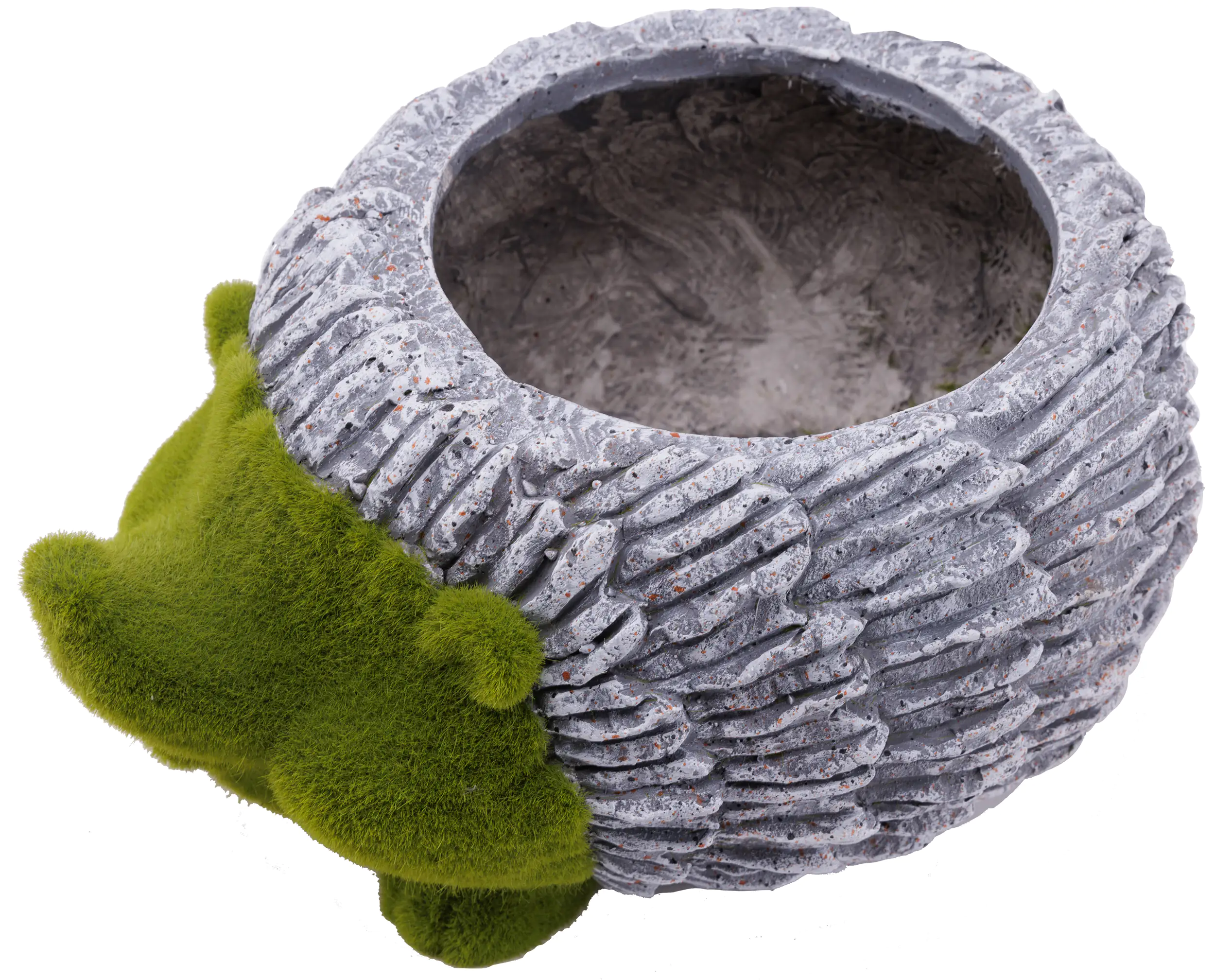 TrendLine Deko Pflanztopf Igel 32 x 24,5 x 16 cm grau grün