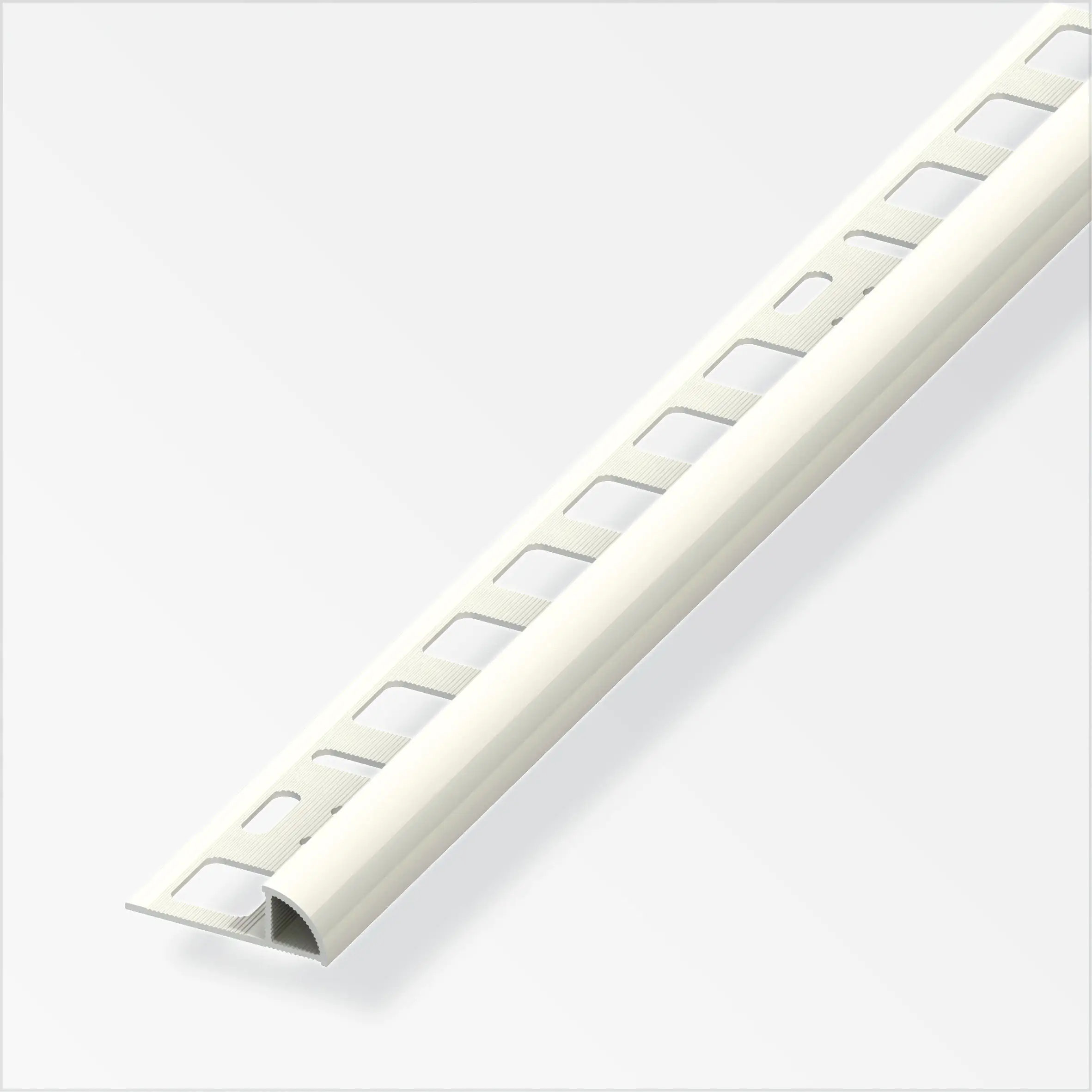 alfer Viertelkreisprofil PVC glatt jasmin glänzend