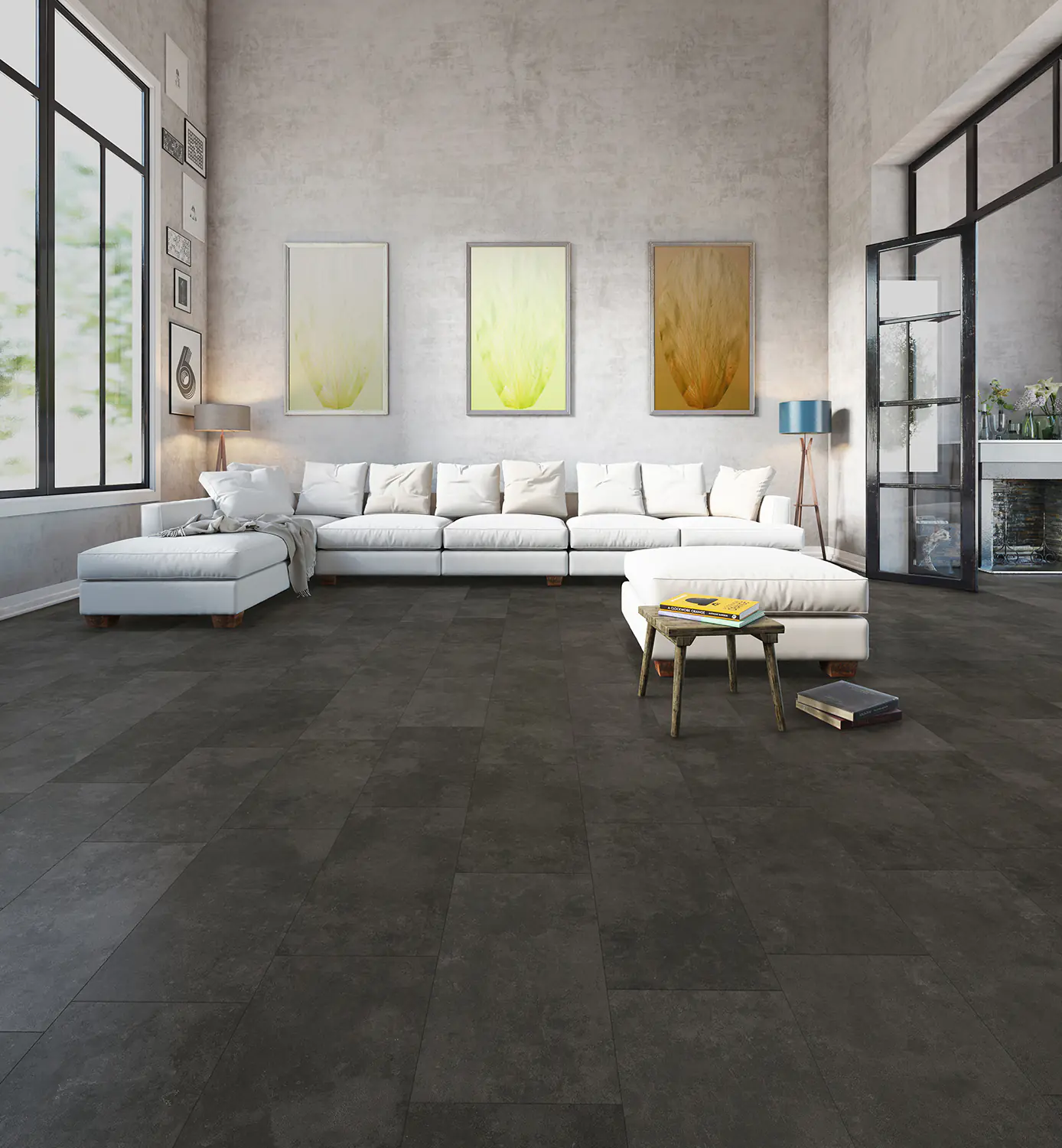 Classen Vinylboden Fliese HydroClick mit Trittschalldämmung Volcano