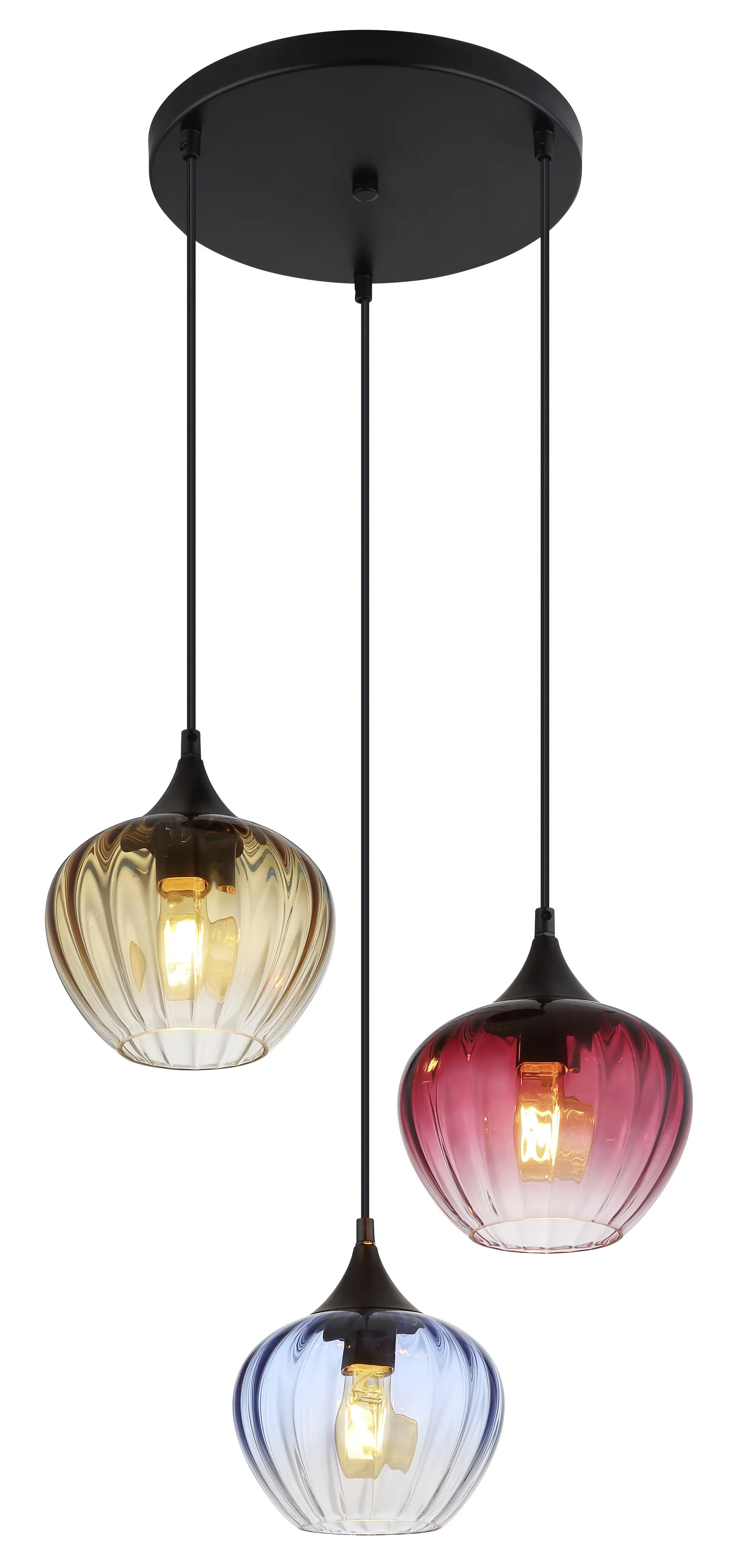 Globo Hängeleuchte Sander 45 x 150 cm (Ø x H) bunt matt