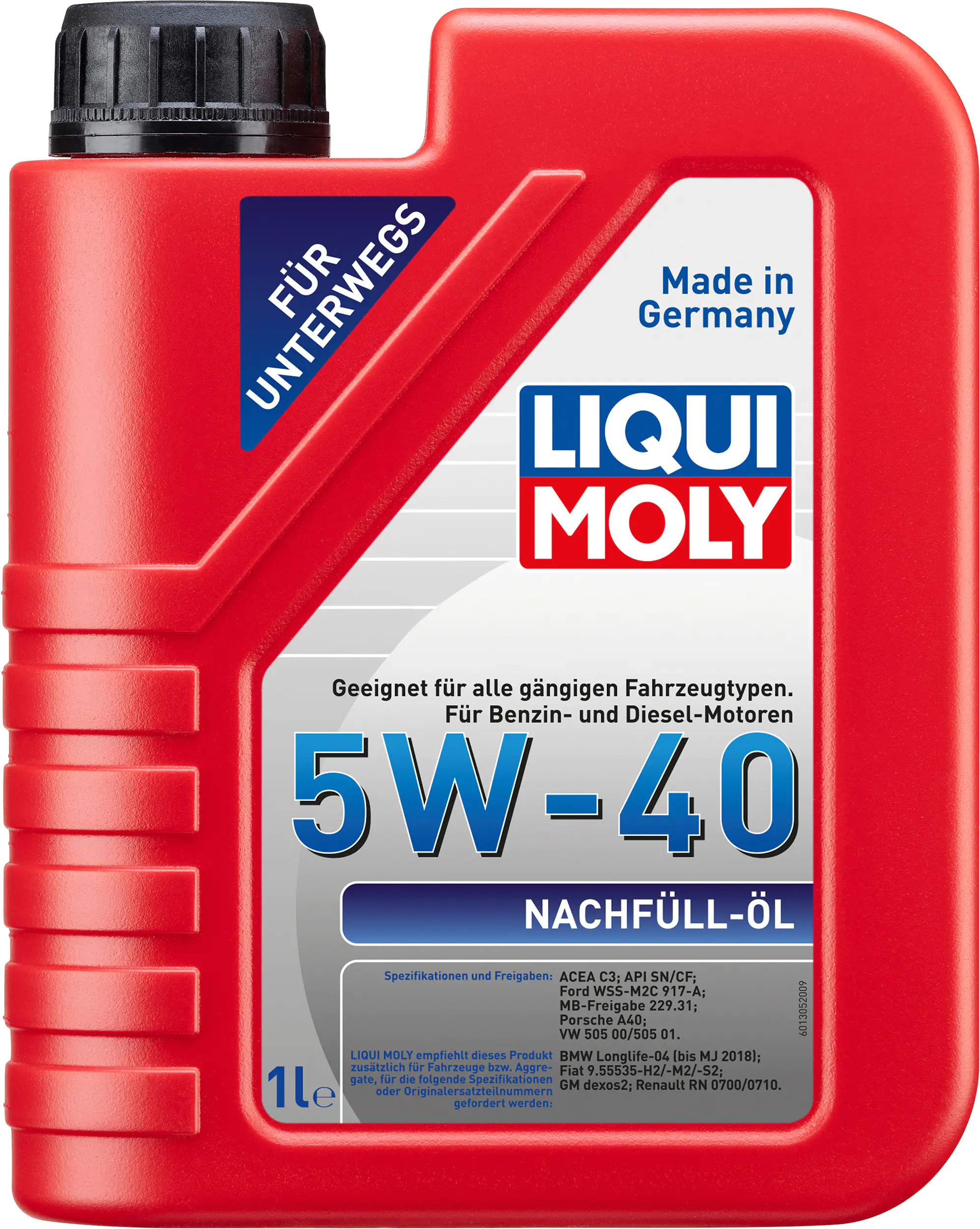 Liqui Moly Motoröl 5W-40 Nachfüll-Öl 1 L Liqui Moly Motoröl 5W-40 Nachfüll-Öl 1 L