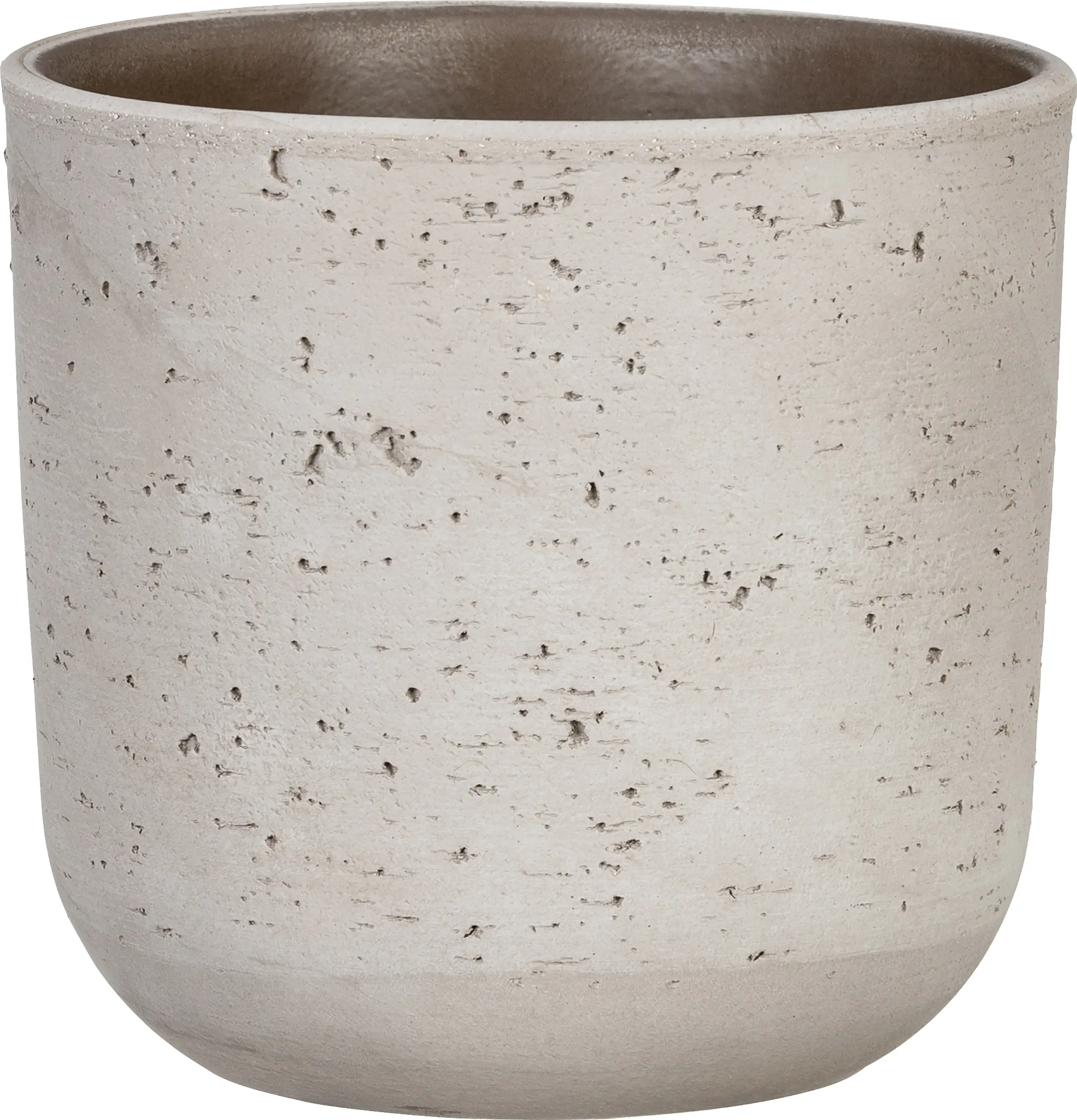 Scheurich Übertopf Serie Basalto 980 Keramik beige Ø 13 x 12 cm 