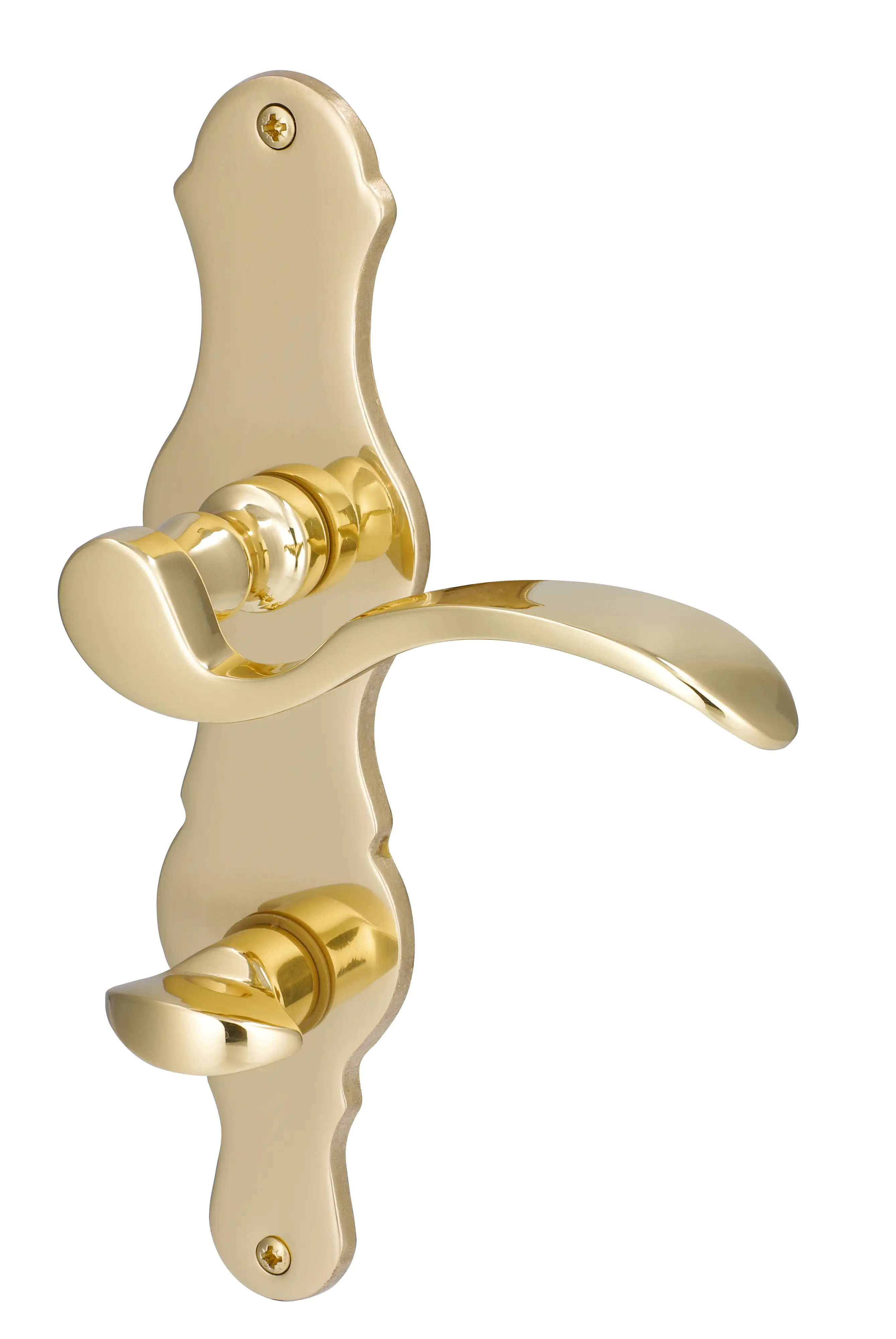 Alpertec WC-Langschildgarnitur Eva Easy Messing gold verschnörkelt