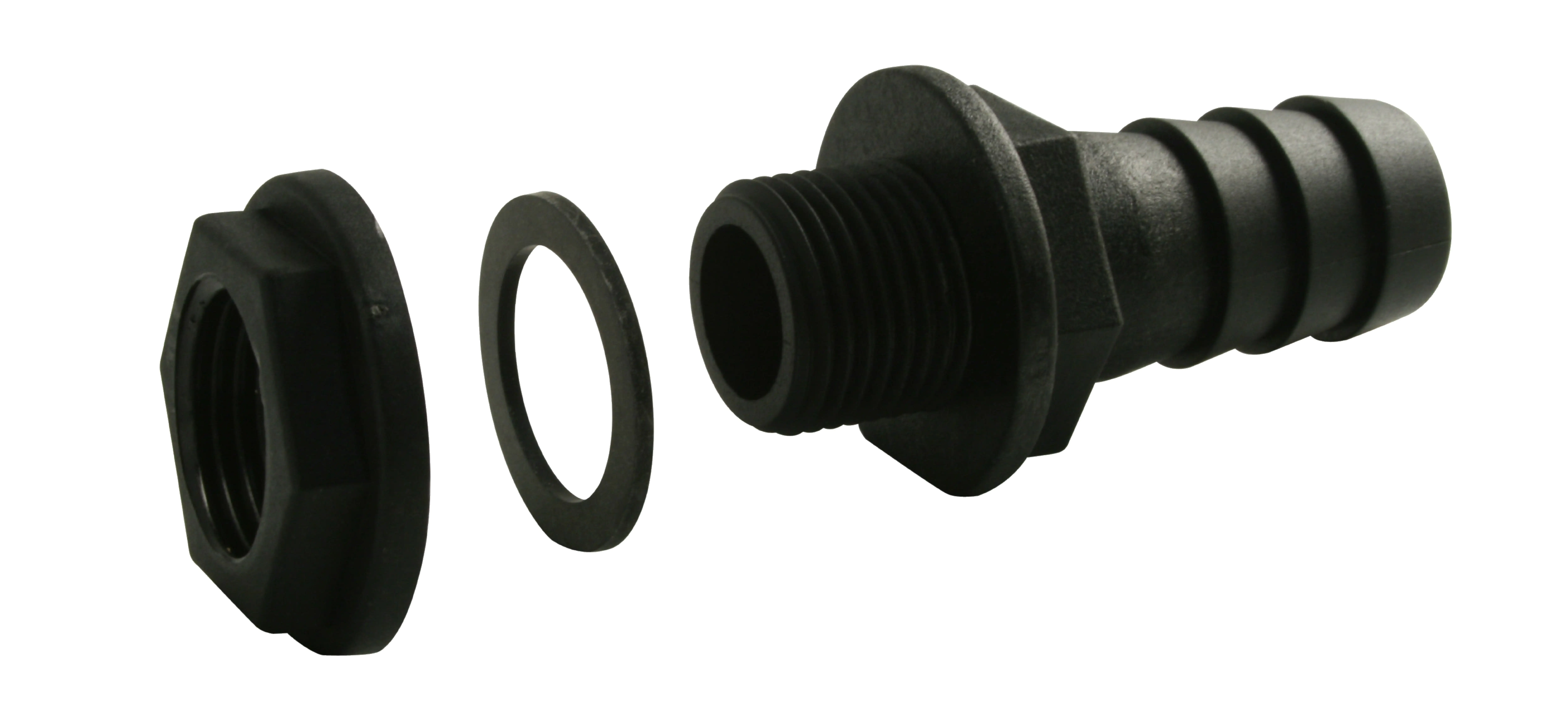 Marley Regentonnenanschluss 25,4 mm 25,4 mm (1"), für Schlauch 1", schwarz