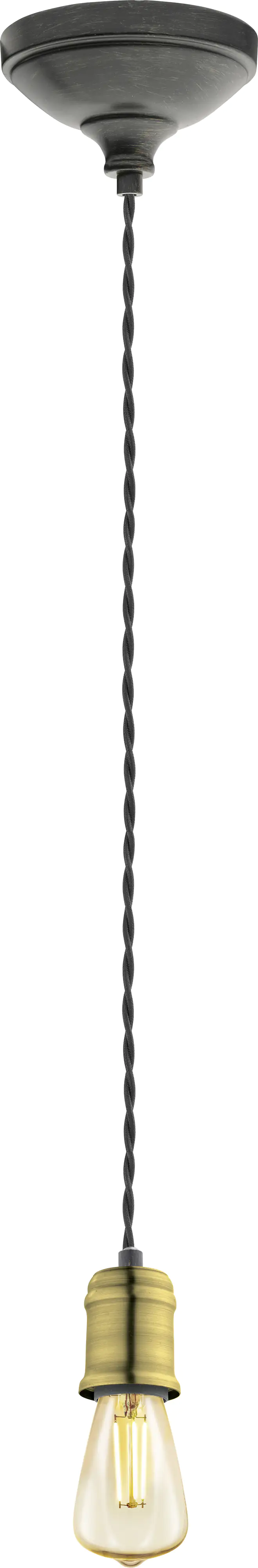 Eglo Pendelleuchte Yorth schwarz-gold Ø 12,5 cm E27 Eglo Pendelleuchte Yorth schwarz-gold Ø 12,5 cm E27