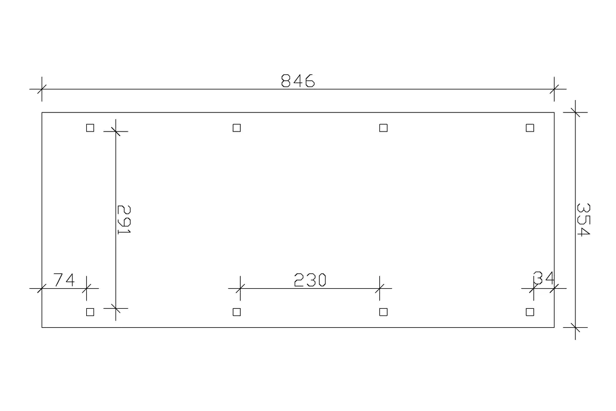 SKAN HOLZ Carport Emsland 354 x 846 cm mit EPDM-Dach SKAN HOLZ Carport Emsland 354 x 846 cm mit EPDM-Dach