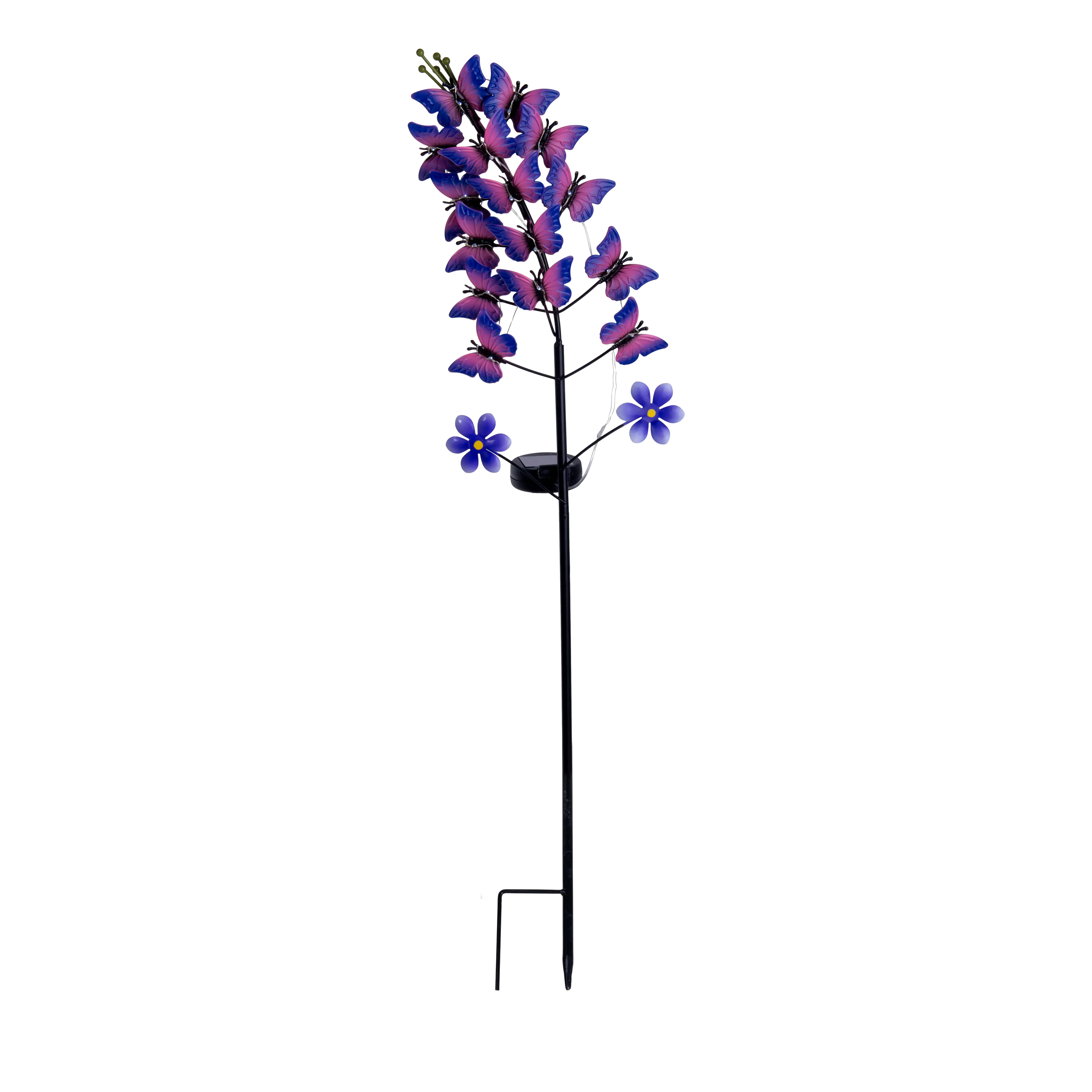 Light & More LED Solar-Erdspieß Viola violett 76 cm kaltweiß