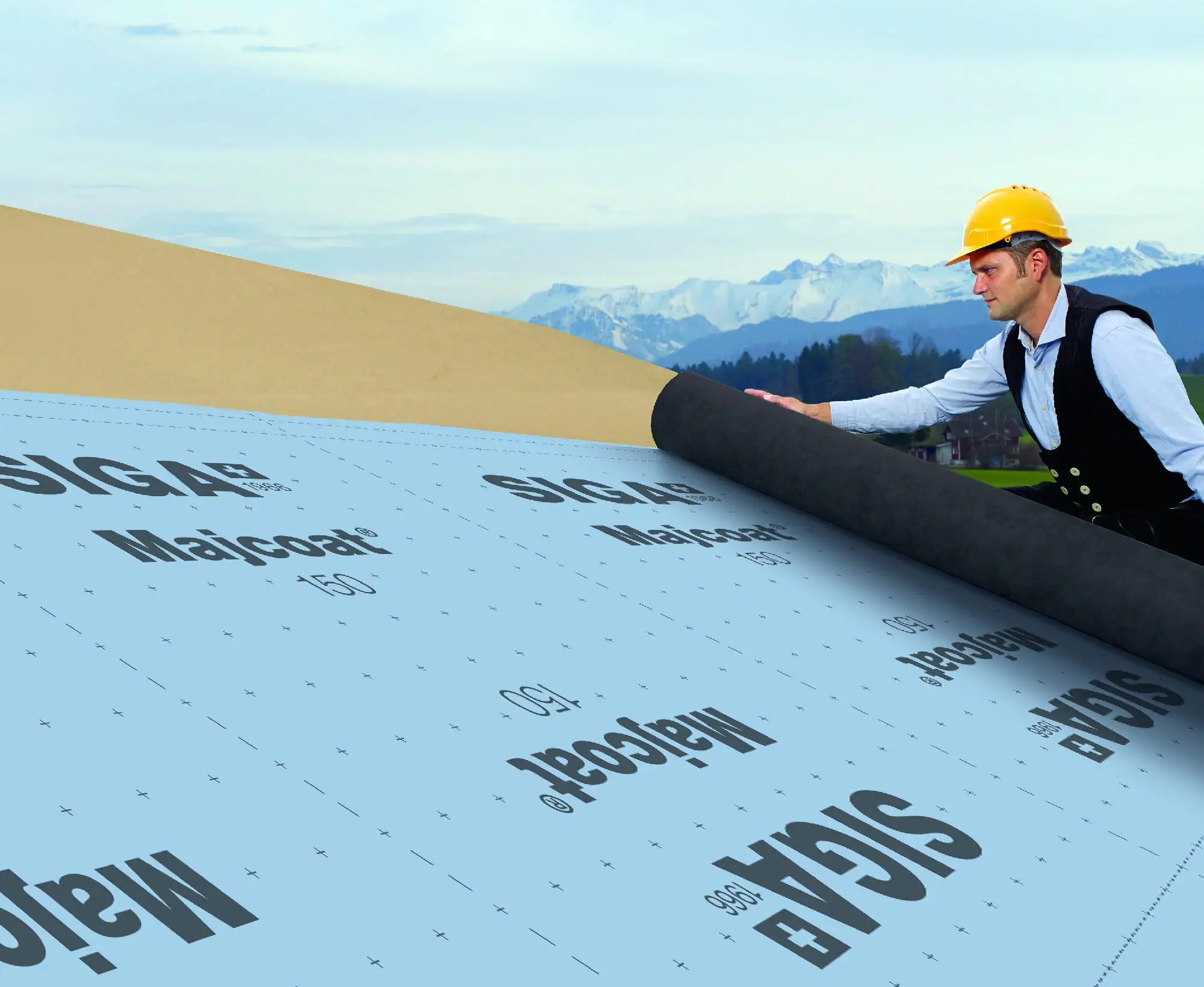 Siga Unterdeckbahn Majcoat 150 50 x 3 m = 150 m² schwarz