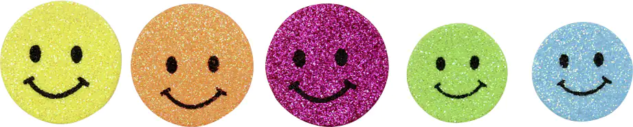 Glorex Moosgummi Sticker Smileys, 30 Stück