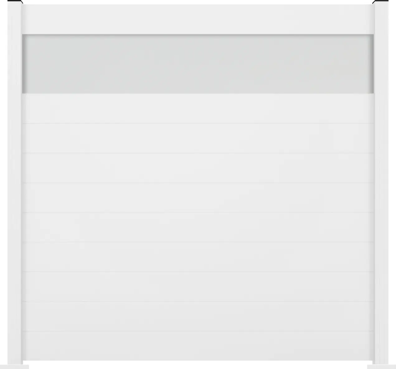 Ambiente Alu-Zaun Grundset Paneel 150 weiß 187 x 184,2 cm  