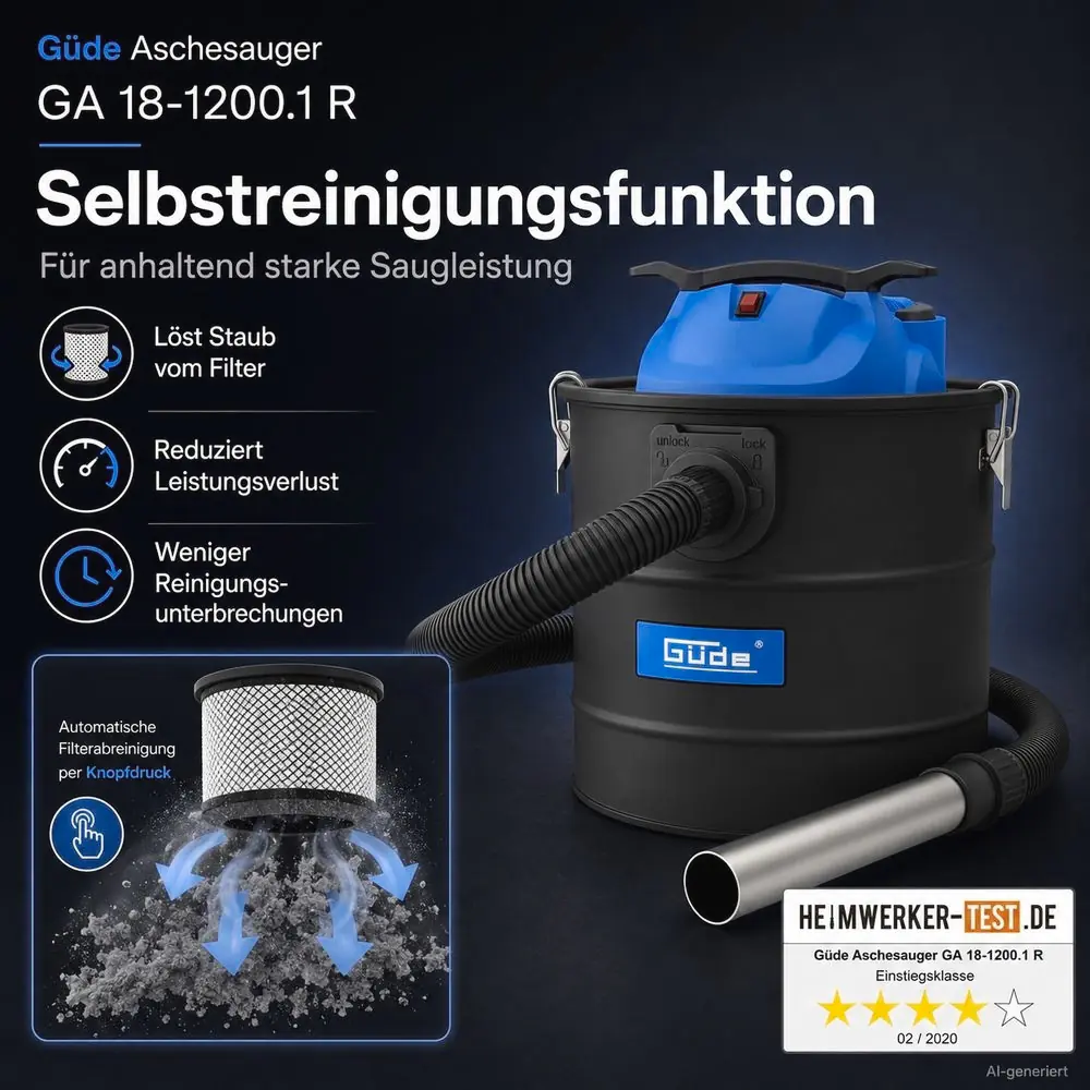 Güde Aschesauger GA 18-1200.1R 230 V, 1200 W, 18 l