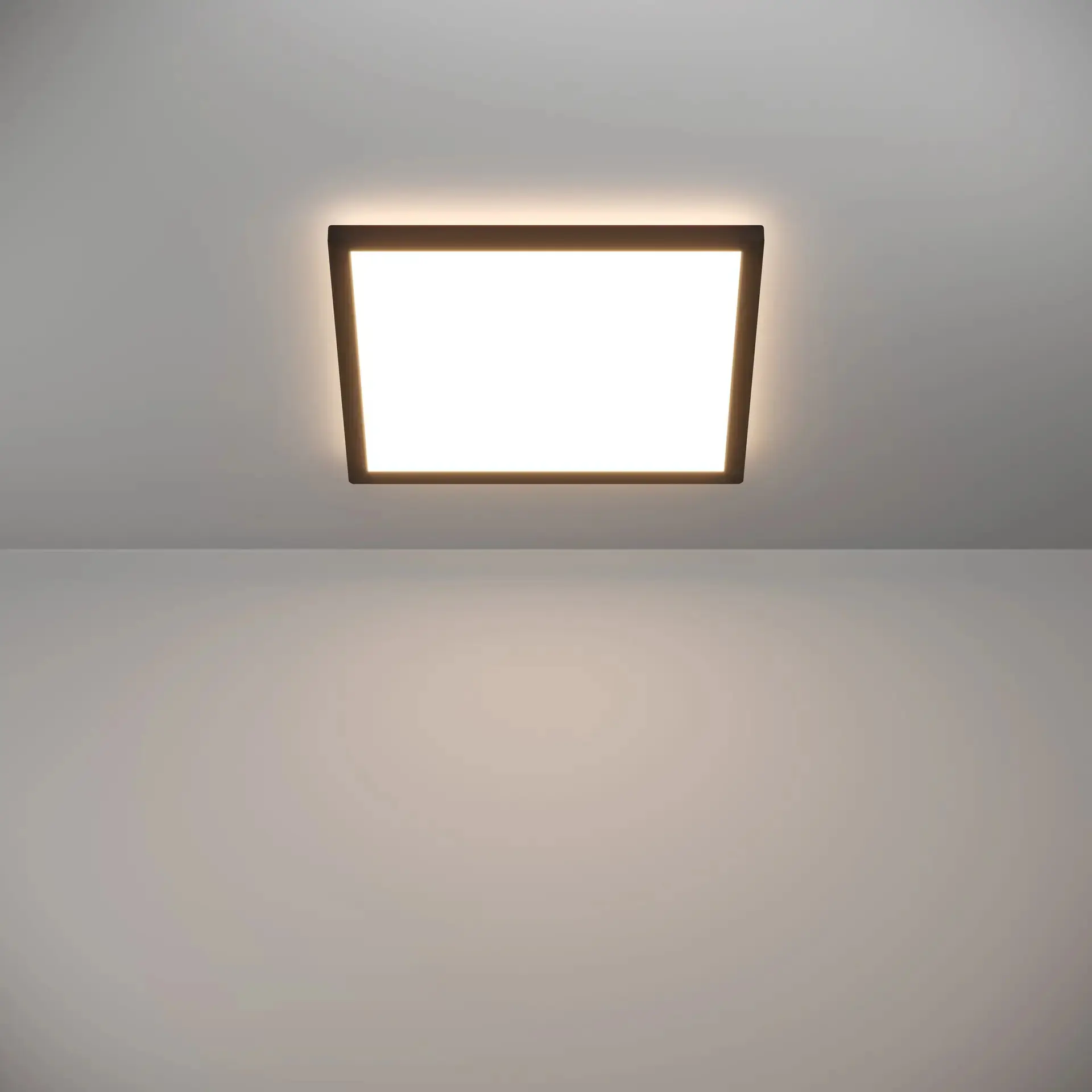 Eglo LED Deckenleuchte Rovito schwarz 39 x 39 cm warmweiß-kaltweiß