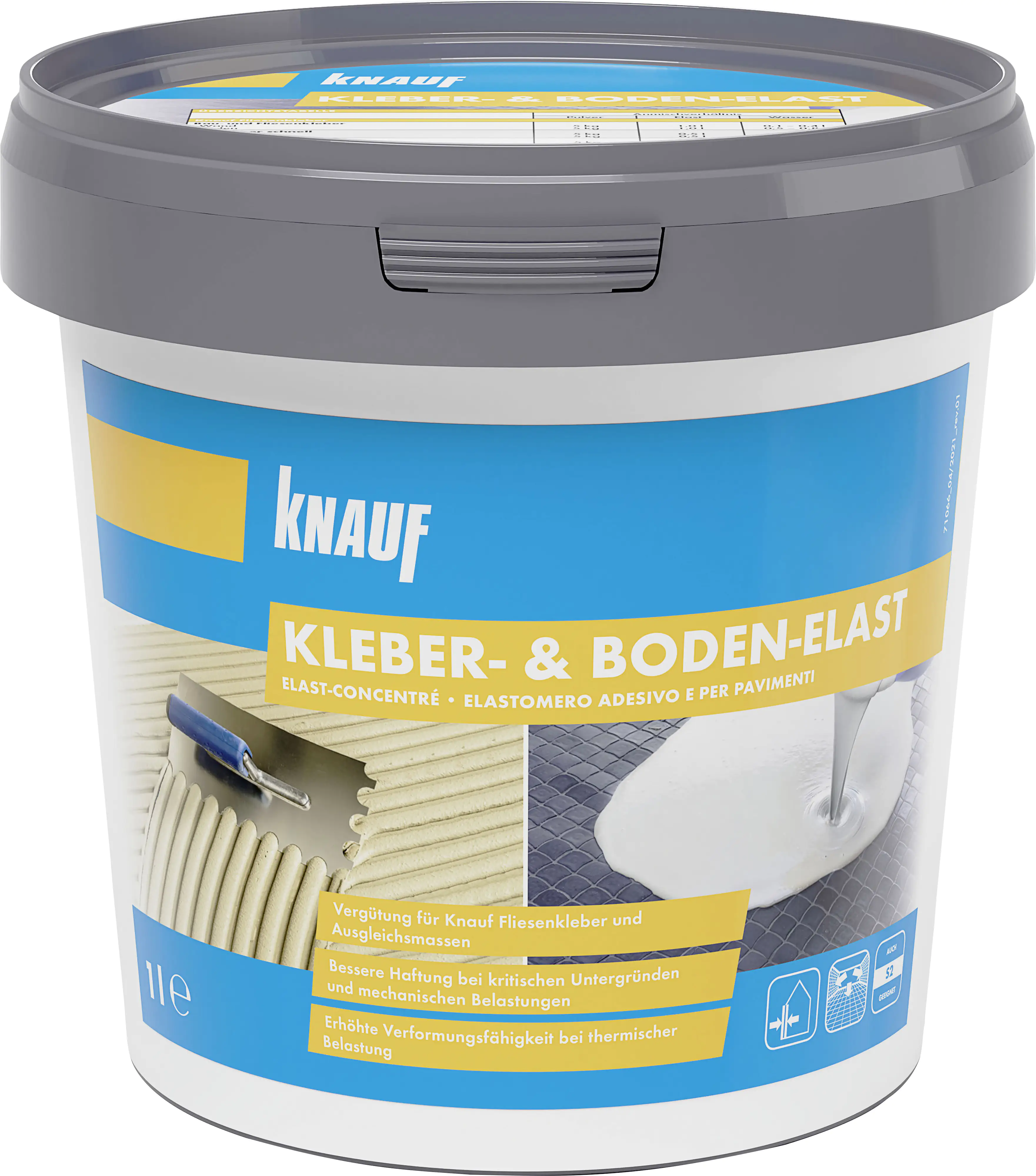Knauf Kleber- und Boden-Elast farblos bis weiß, 1 l Knauf Kleber- und Boden-Elast farblos bis weiß, 1 l