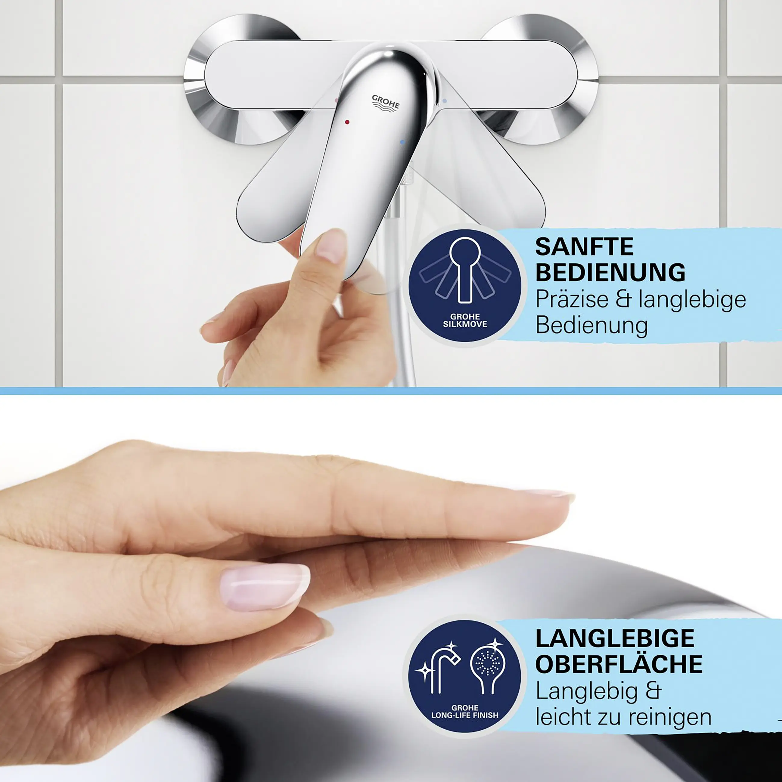 Grohe QuickFix Start Wannenarmatur verchromt