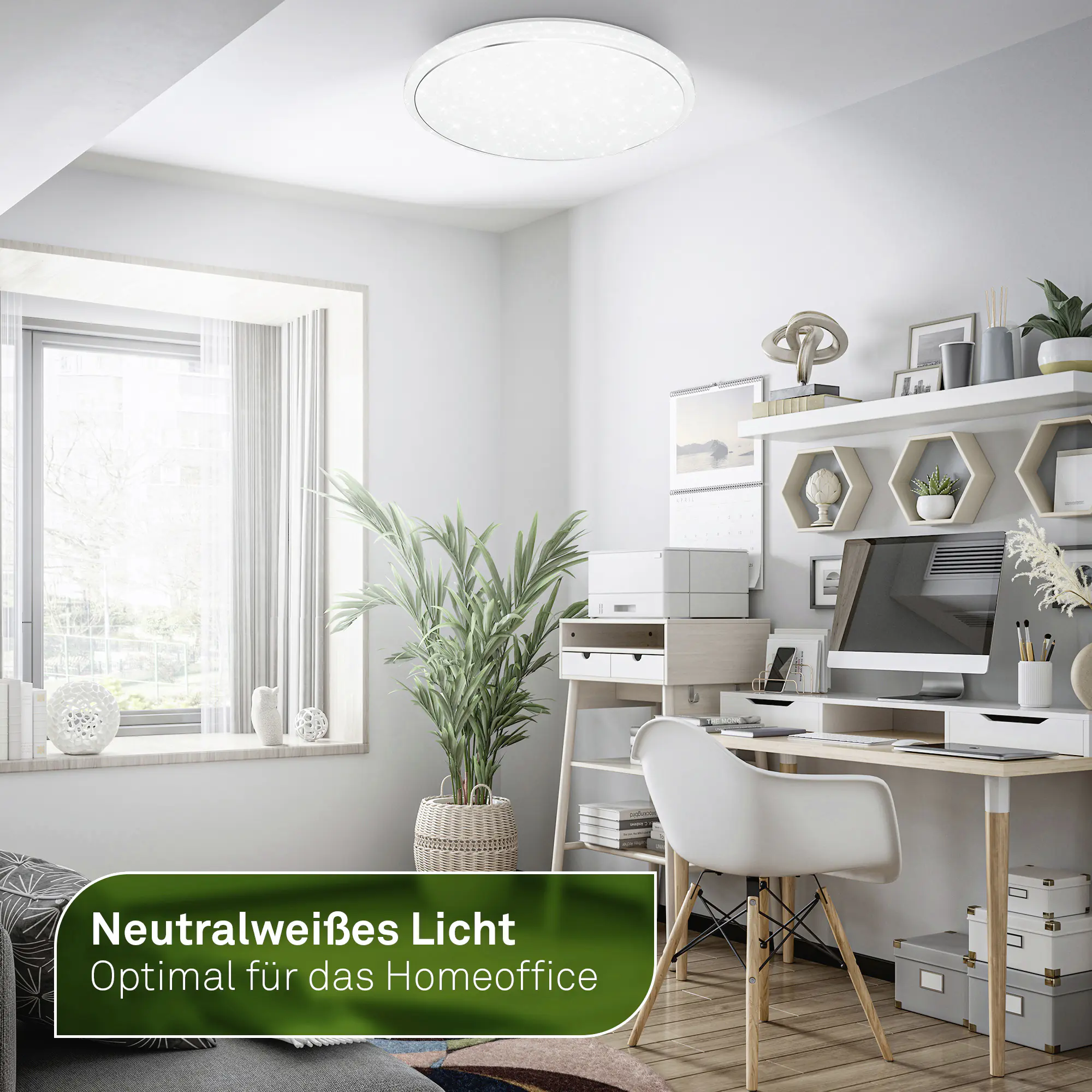 Briloner LED-Deckenleuchte Star Ø 48,5 cm weiß matt warmweiß-kaltweiß