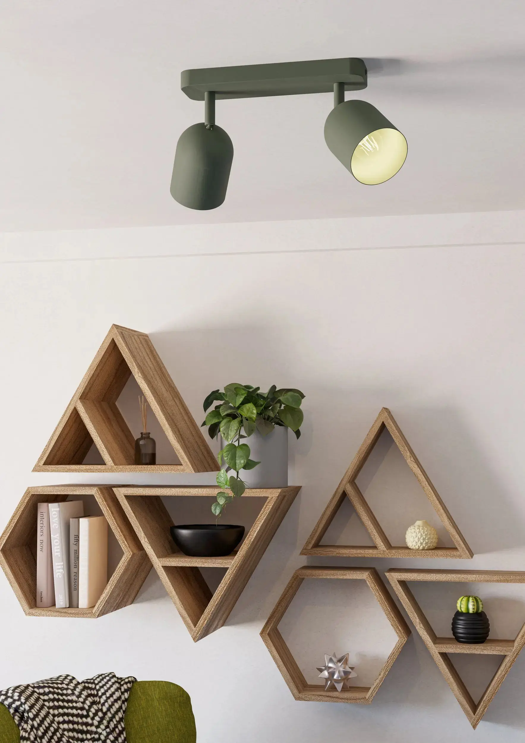 Eglo Leuchten 2er Spot Tilston grün 28 x 21 cm