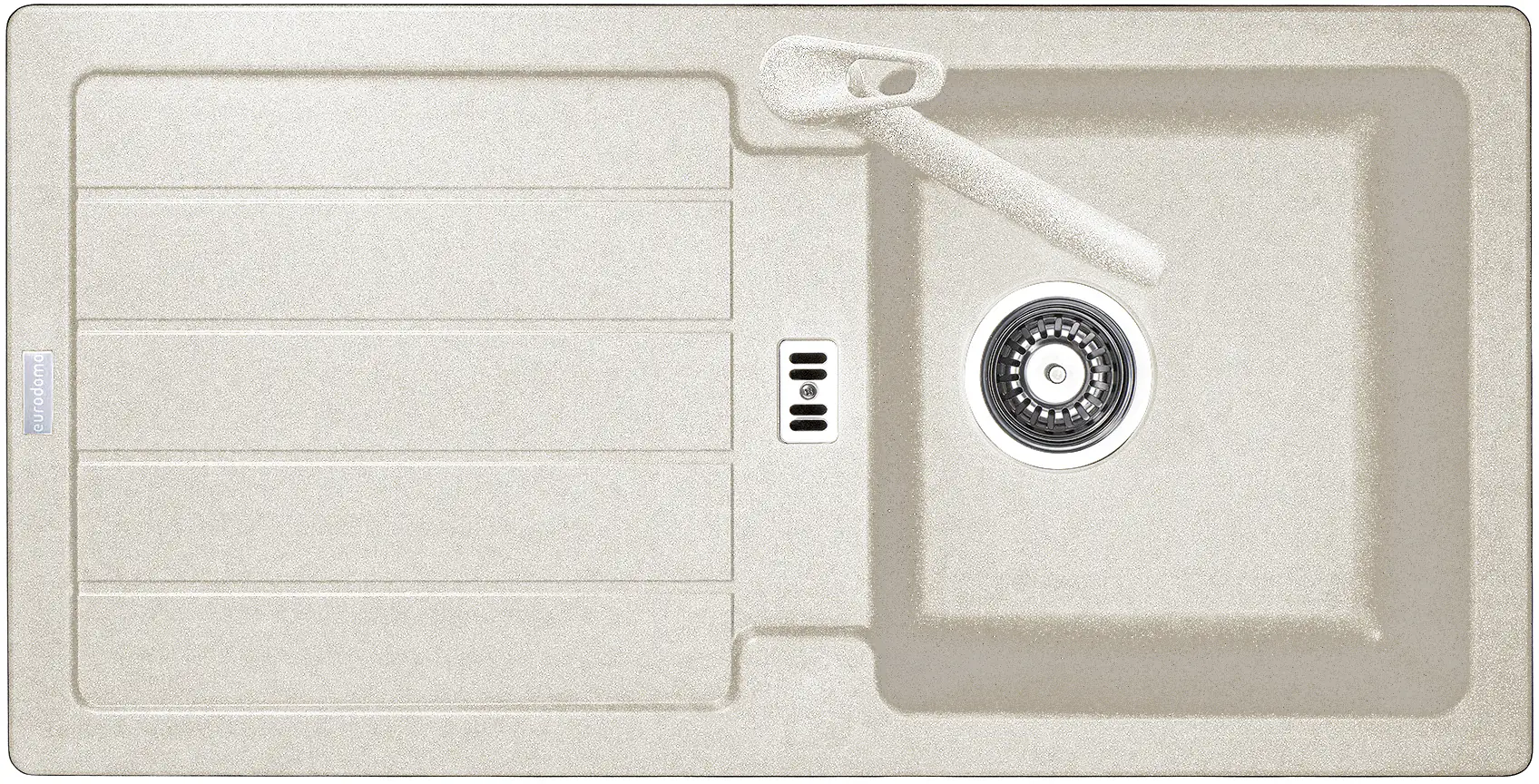 Eurodomo Einbauspüle Bali 45 C 86 x 43,5 cm / Eurogranit beige