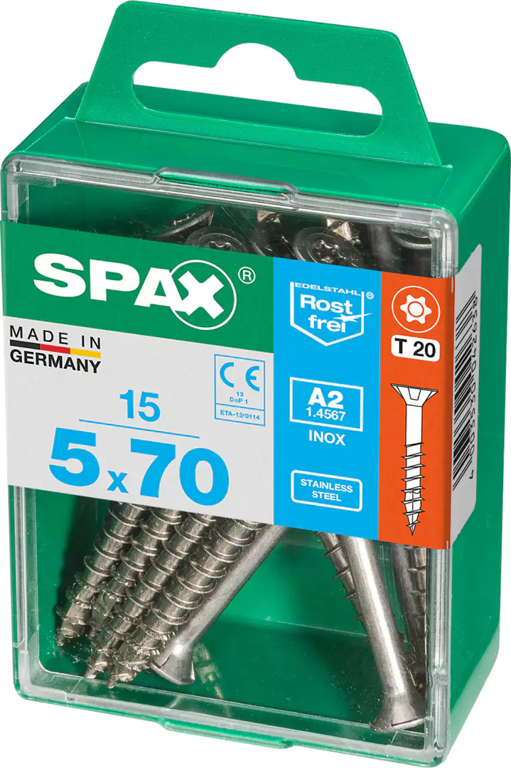 Spax Universalschrauben 5.0 x 70 mm TX 20 - 15 Stk.