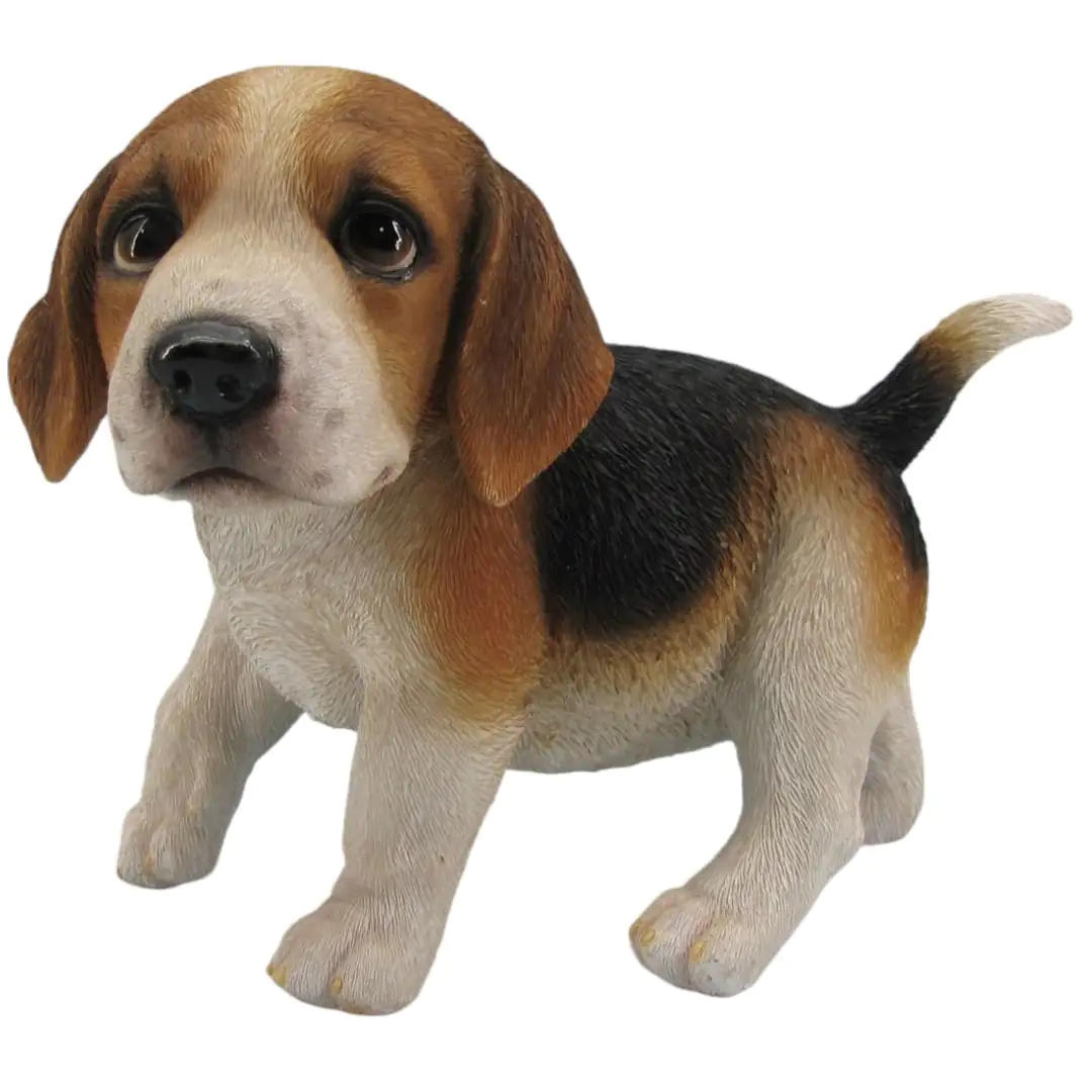 Dekofigur Beagle stehend 22 x 18 x 13 cm braun weiß schwarz