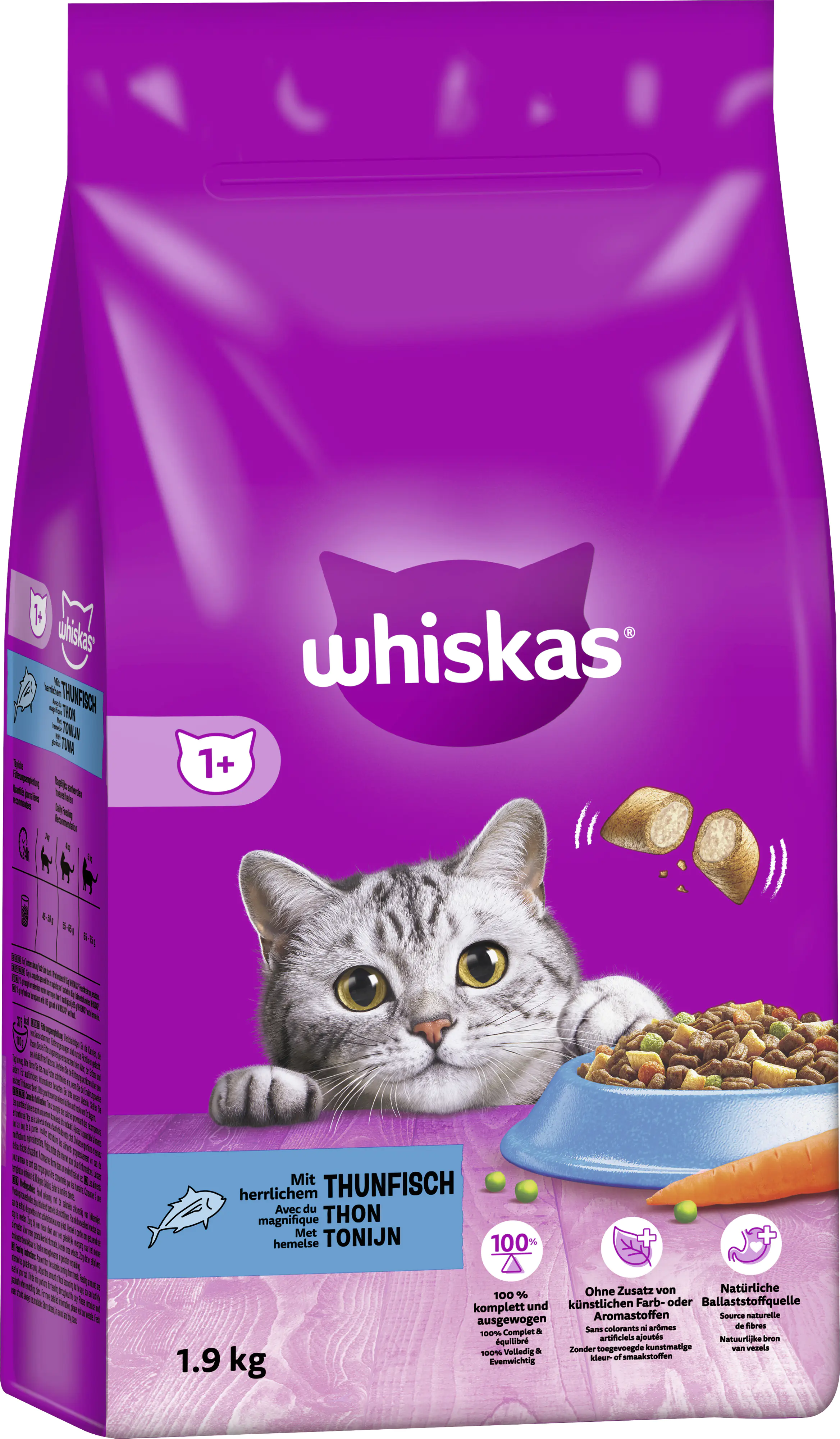 Whiskas Trockenfutter Adult 1+ mit Thunfisch 1,9 kg Whiskas Trockenfutter Adult 1+ mit Thunfisch 1,9 kg