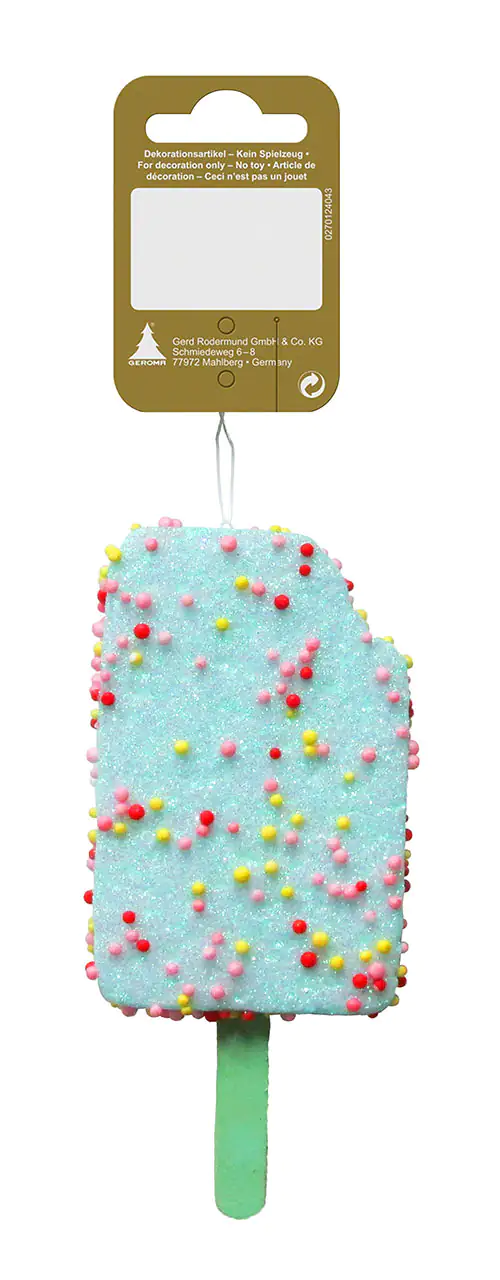 Weihnachtsanhänger Eis türkis 9 x 5,5 x 2 cm Weihnachtsanhänger Eis türkis 9 x 5,5 x 2 cm