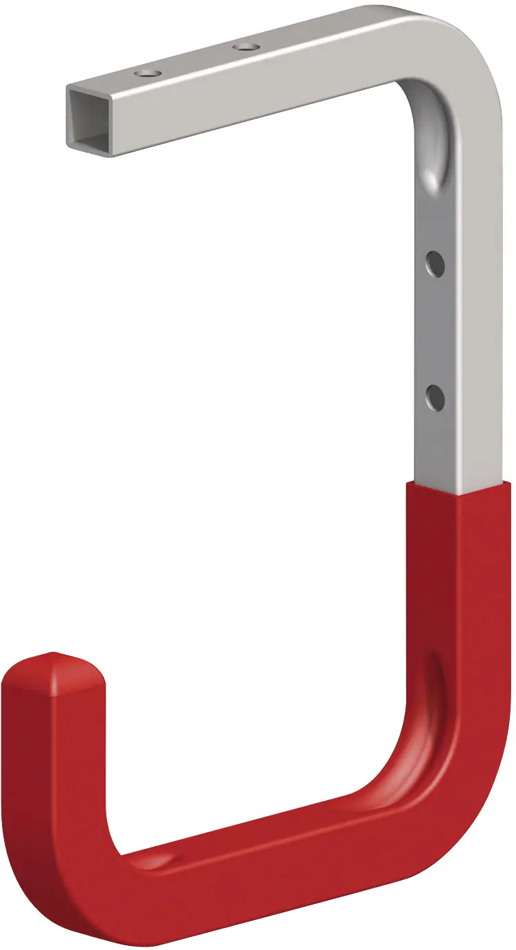 alfer Wand- und Deckenhaken, gummiert 115 x 160 x 100 mm rot gummiert