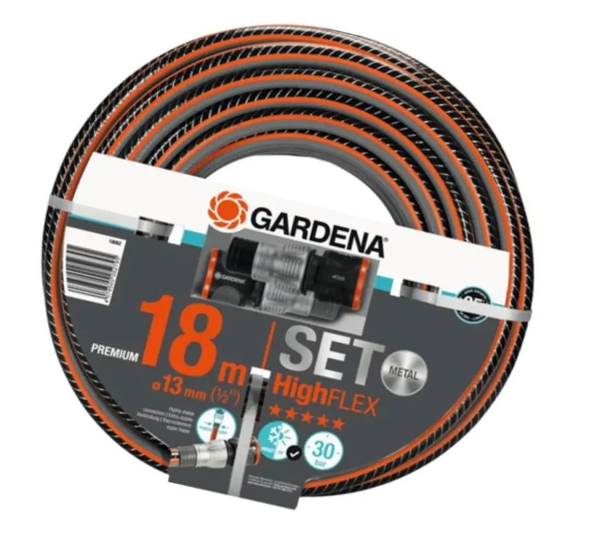 Gardena Schlauch Comfort HighFlex 13 mm (1/2"), 18 m mit Systemteile Gardena Schlauch Comfort HighFlex 13 mm (1/2"), 18 m mit Systemteile