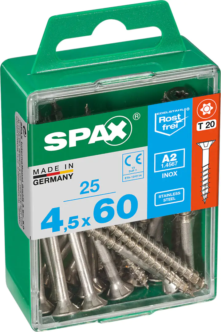 Spax Universalschrauben 4.5 x 60 mm TX 20 - 25 Stk.