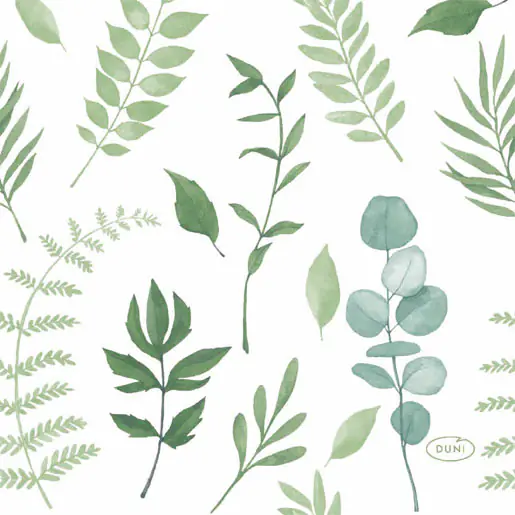 Duni Serviette 24 x 24 cm gefalzt Greenery -  20er Pack