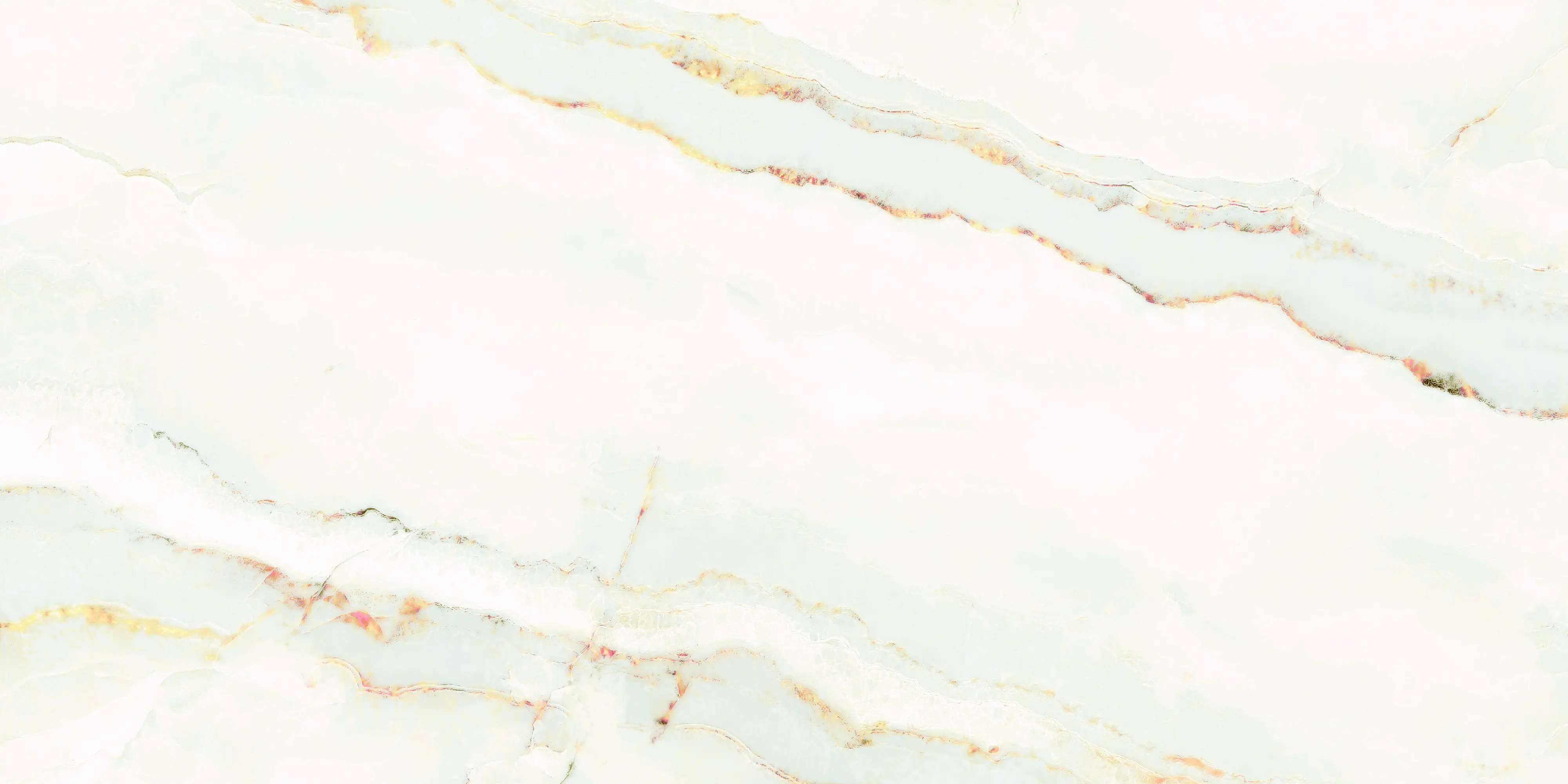 Bodenfliese Feinsteinzeug Alabaster Cleo Light 30 x 60 cm weiß/gold