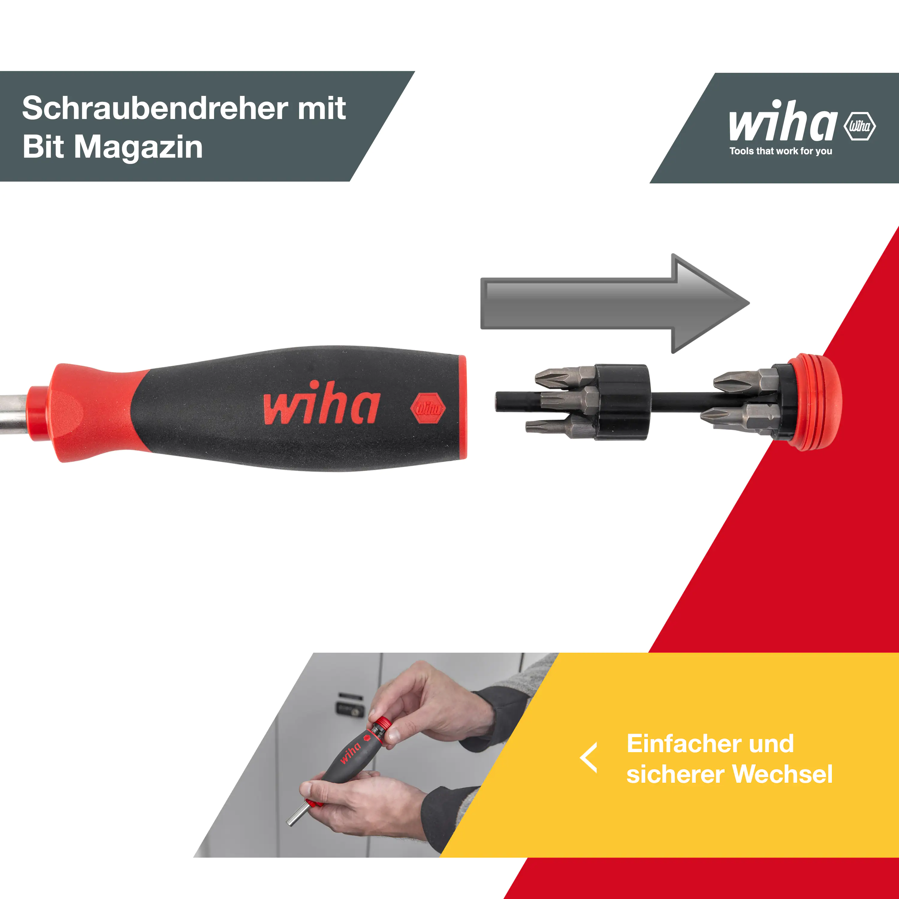 Wiha Schraubendreher Set PocketMax magnetic 8-teilig mit verstaubaren Bit Set Wiha Schraubendreher Set PocketMax magnetic 8-teilig mit verstaubaren Bit Set
