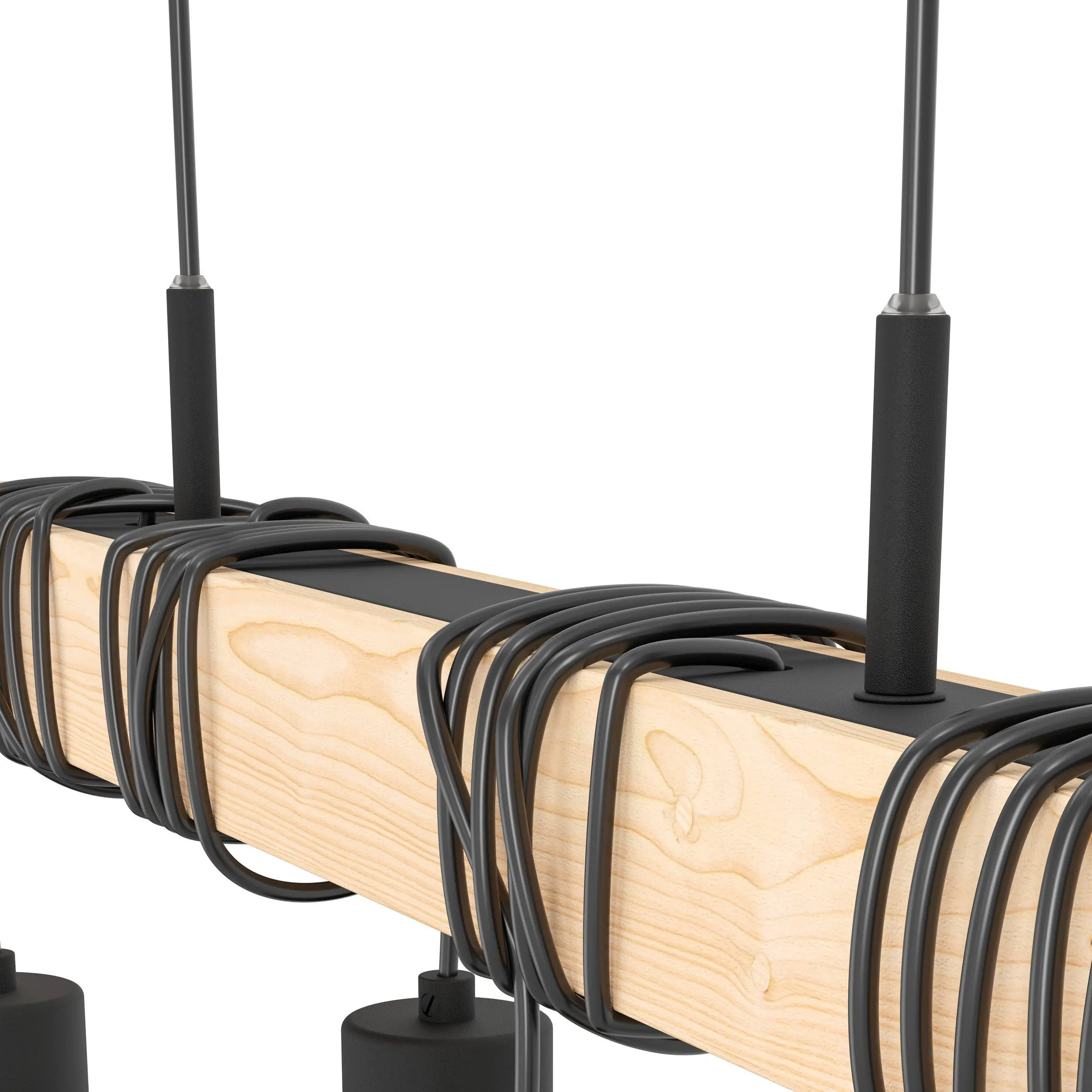 Eglo Pendelleuchte Townshend 5 schwarz holz 110 x 70 cm Eglo Pendelleuchte Townshend 5 schwarz holz 110 x 70 cm