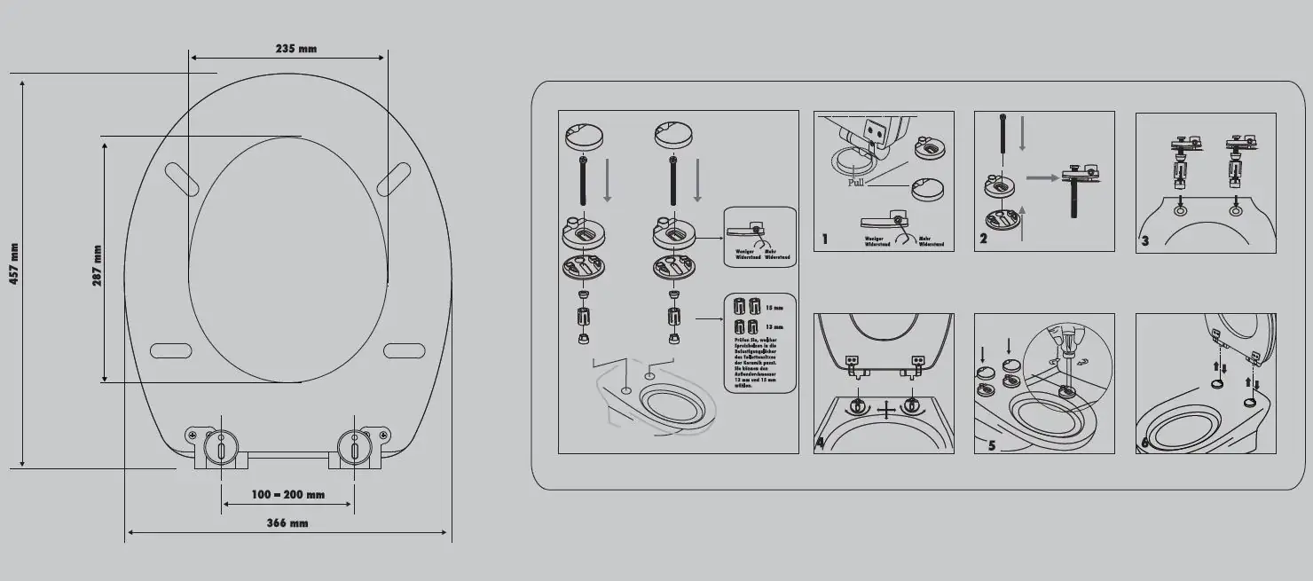 Primaster WC-Sitz mit Absenkautomatik Motorrad weiß und Beleuchtung