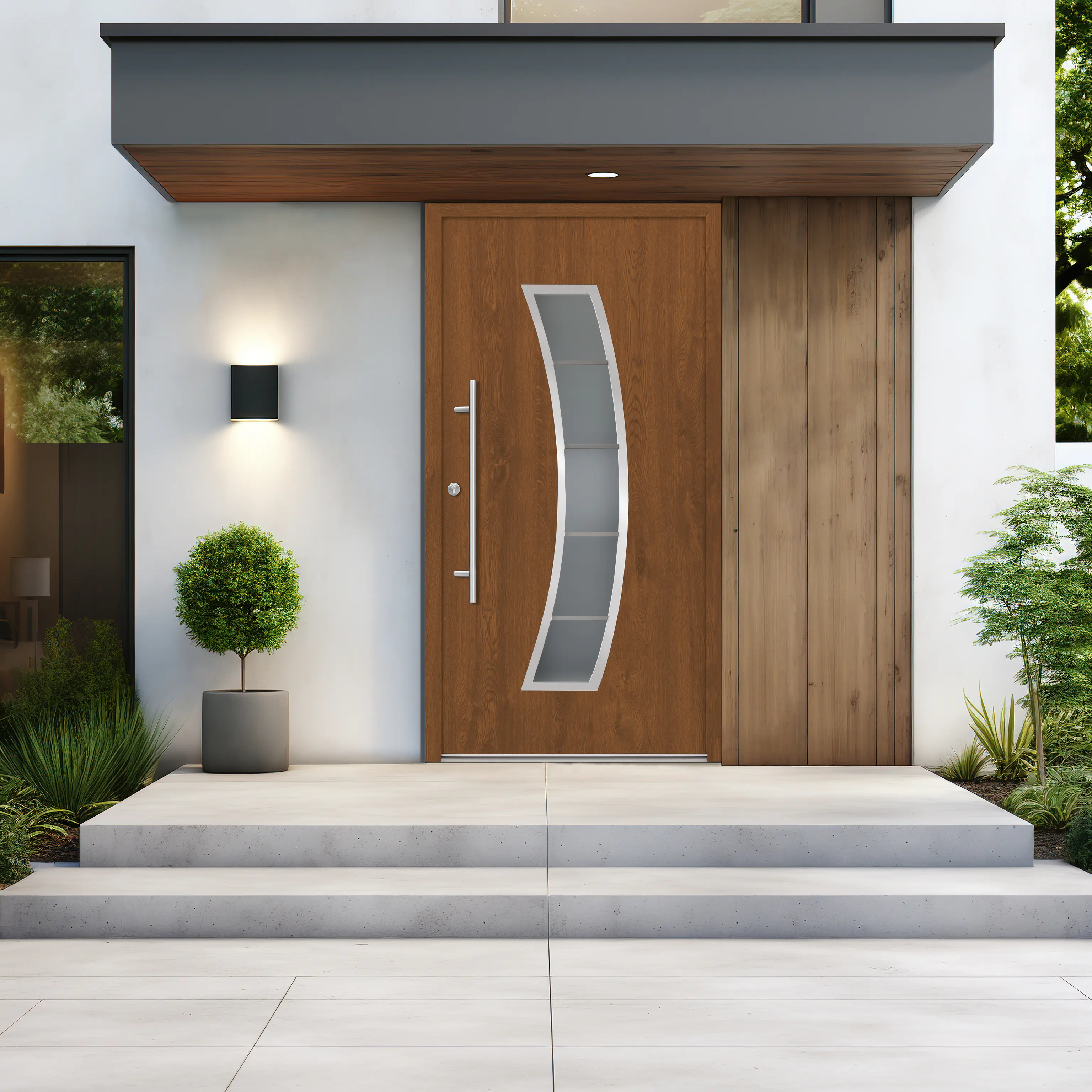 Splendoor Haustür Passivedoor Premium P14 Golden Oak DIN Links 110 x 210 cm