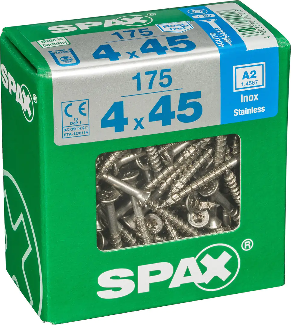 Spax Universalschrauben 4.0 x 45 mm TX 20 - 175 Stk.