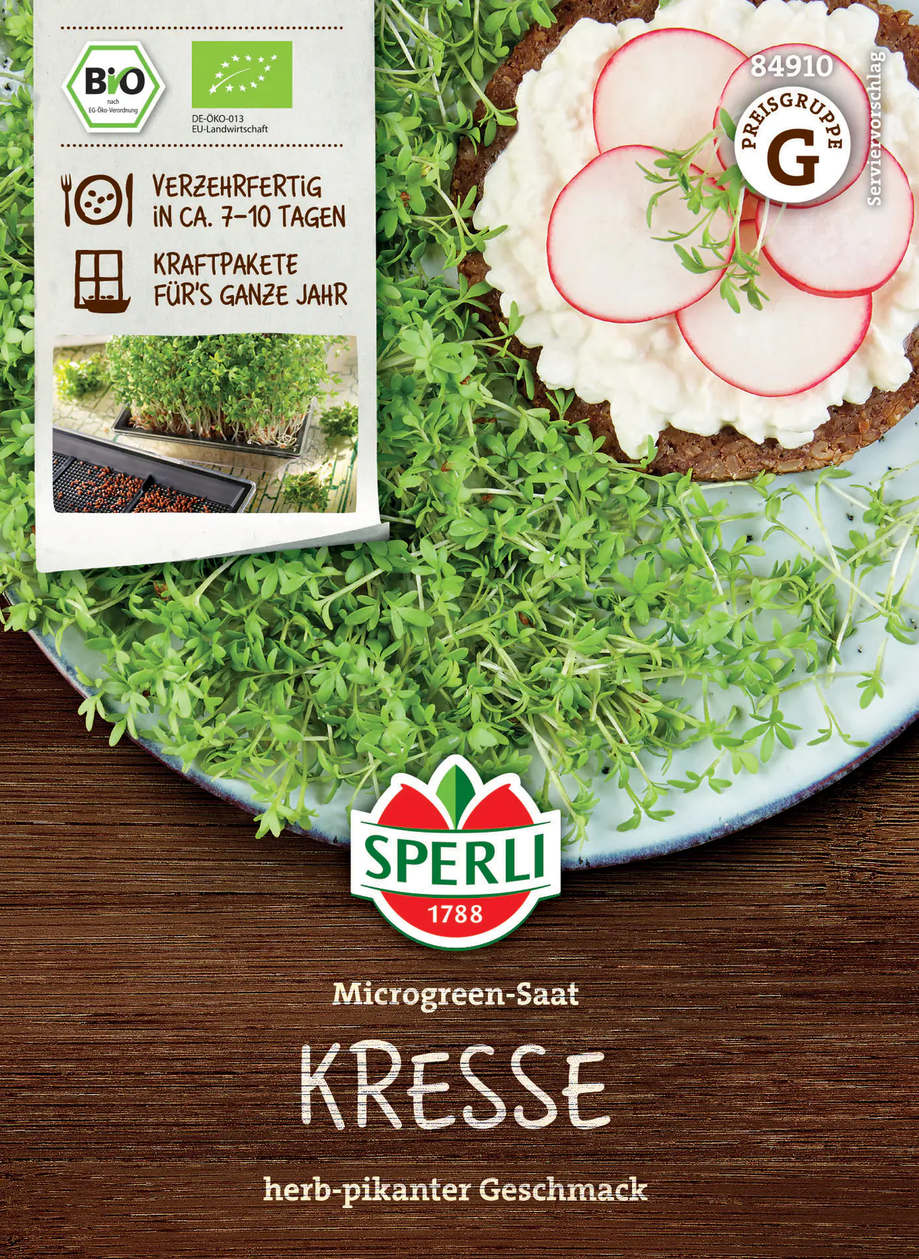 Sperli BIO Microgreen-Saat Kresse