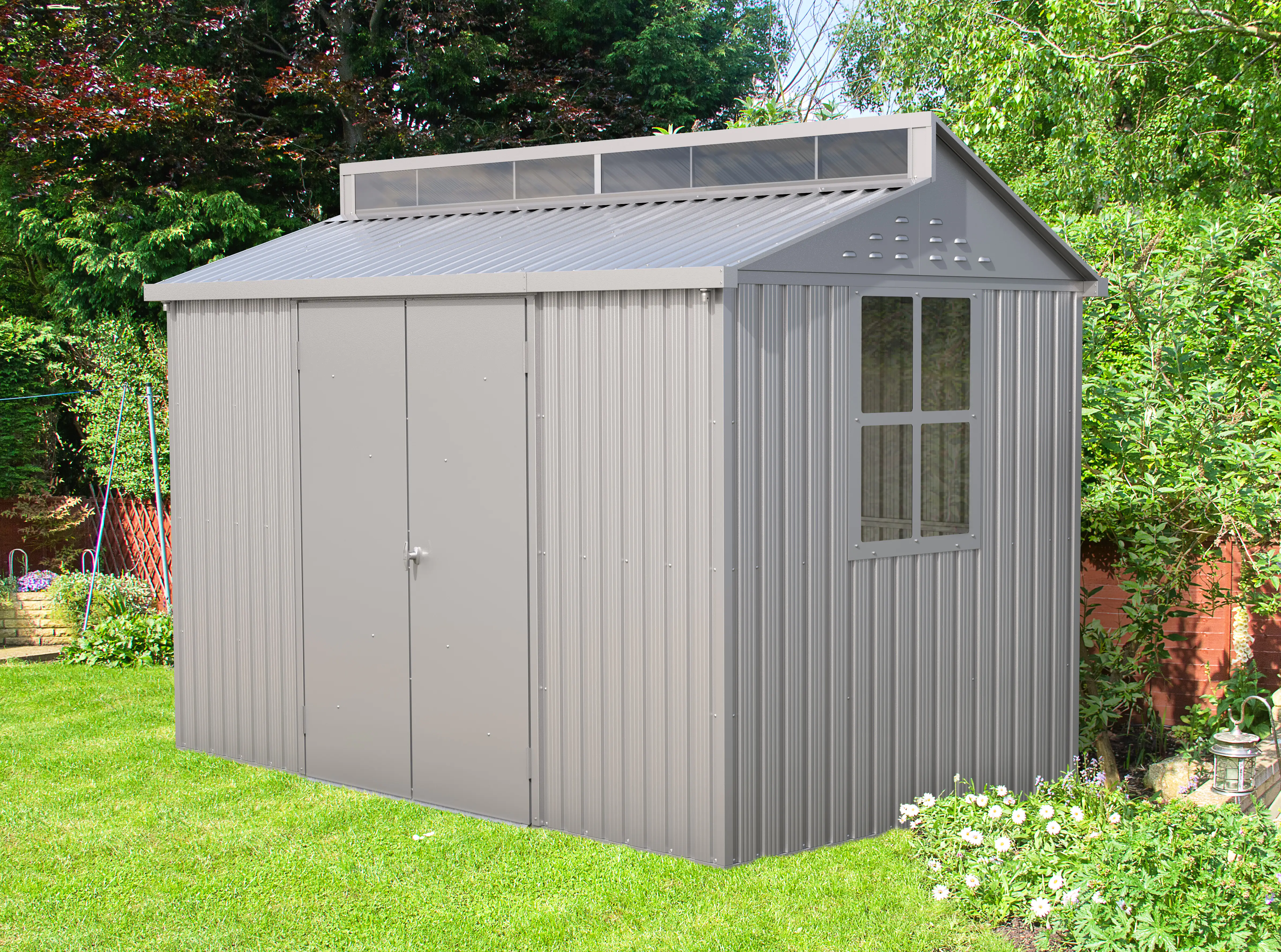 Duramax Metallgerätehaus Skylight Shed 10 x 6 323,3 x 182,4 x 230,9 cm