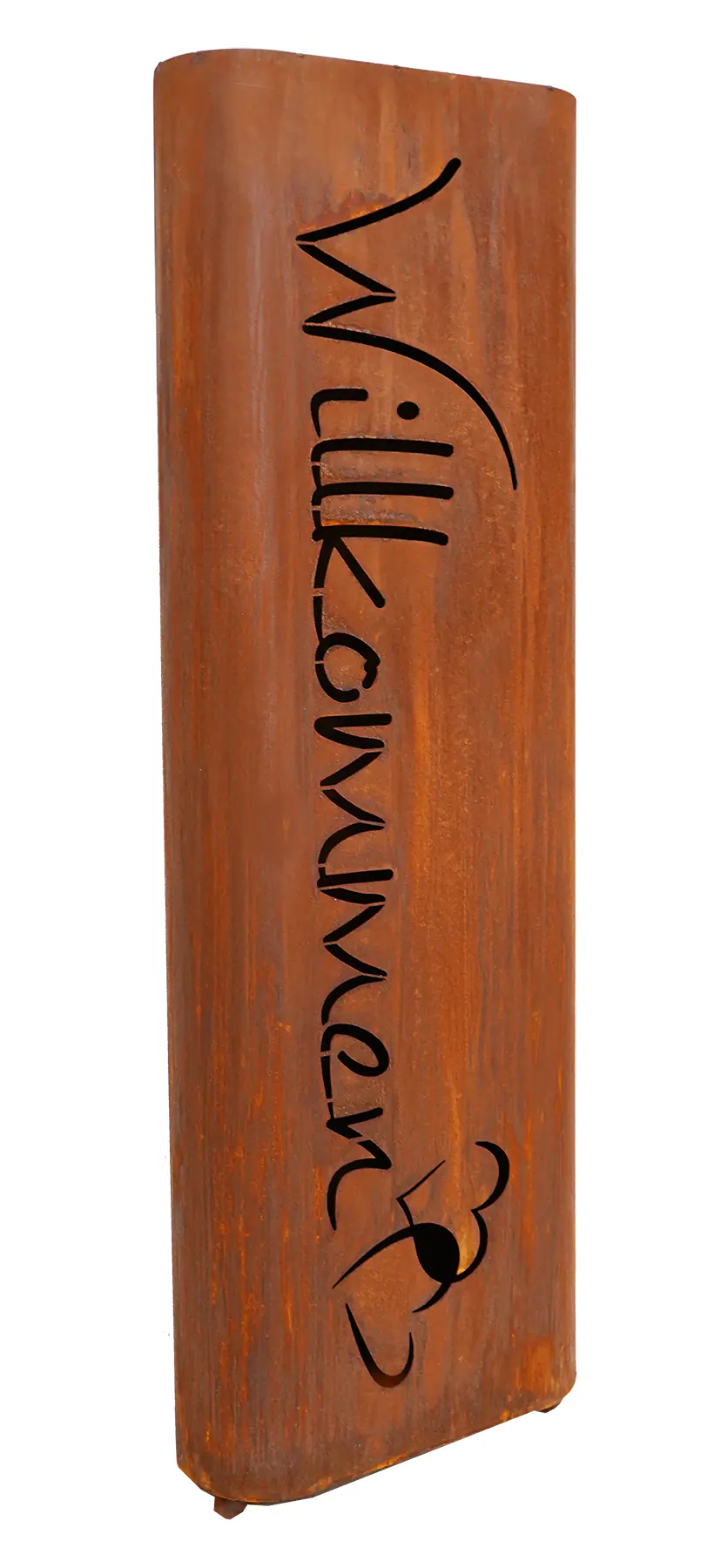 Badeko Säule Willkommen 100 x 32 x 32 cm rostbraun Badeko Säule Willkommen 100 x 32 x 32 cm rostbraun