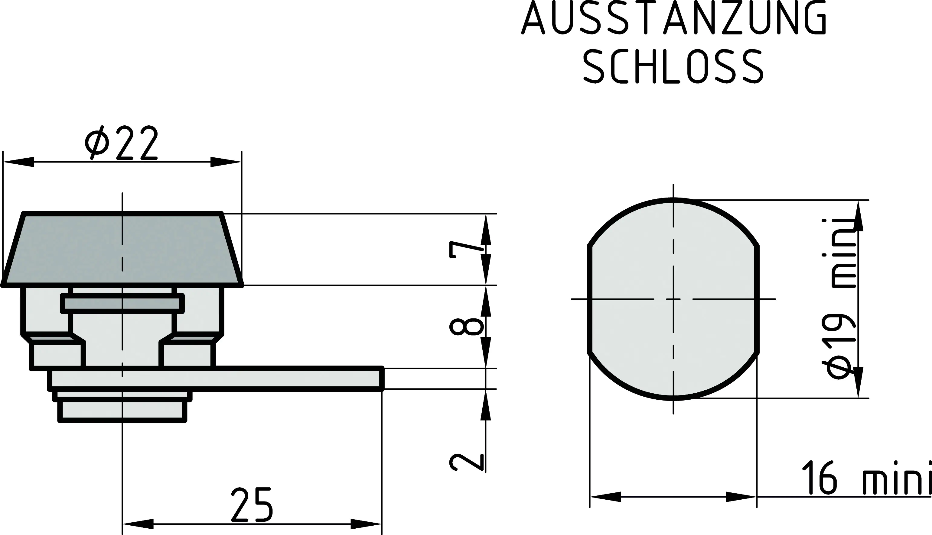 Basi Hebelschloss HS 336 für Basi Geldkassetten