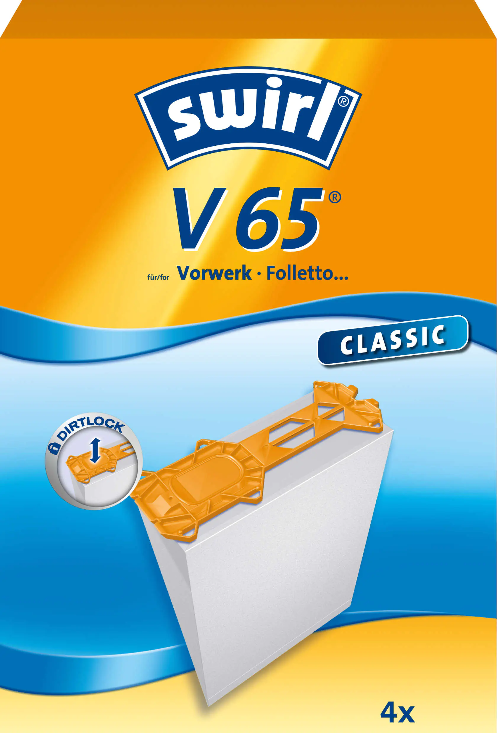 Swirl V 65 Spezialpapier Staubsaugerbeutel 4 Staubbeutel Swirl V 65 Spezialpapier Staubsaugerbeutel 4 Staubbeutel
