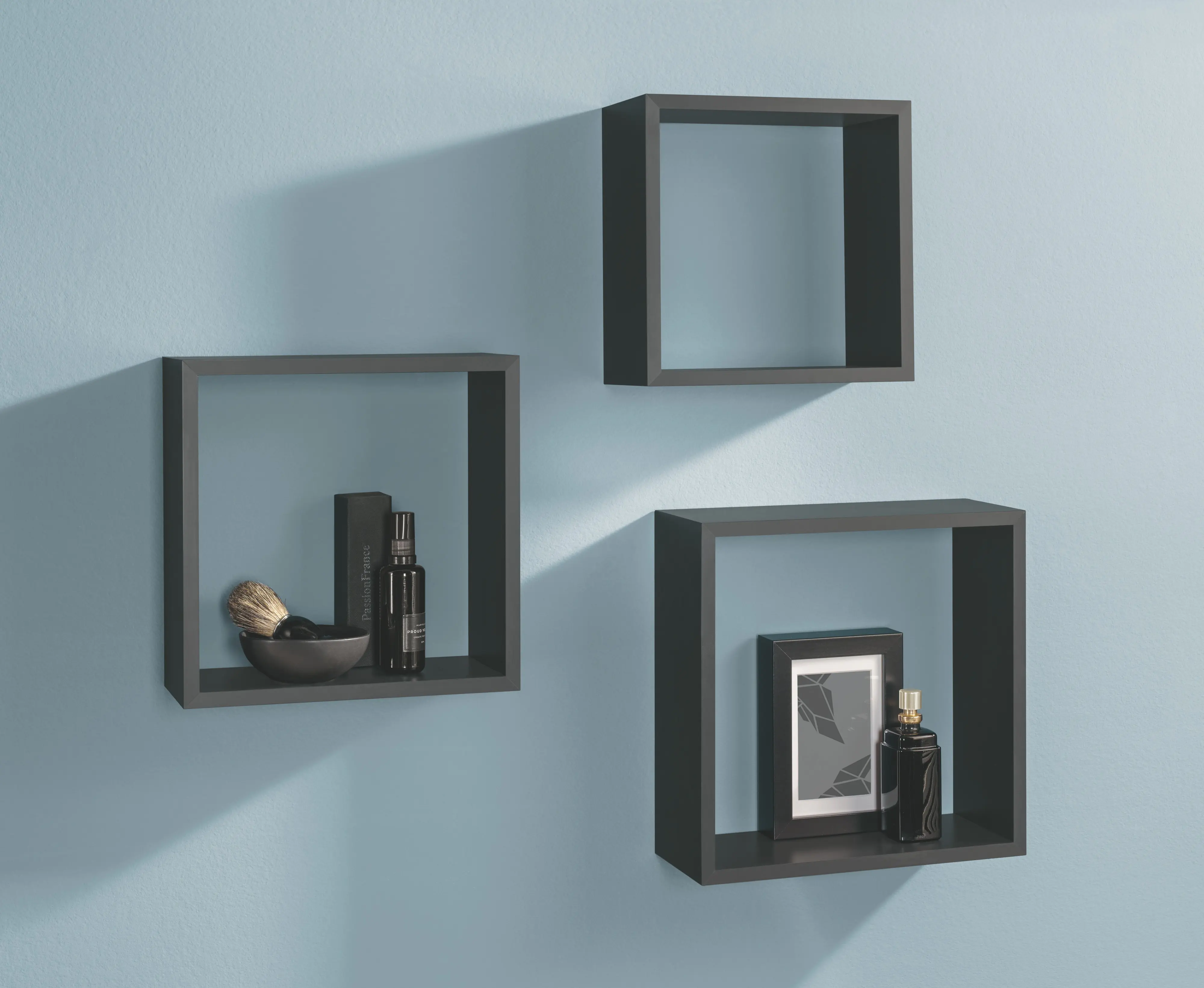 Dolle Würfelregal Frame 30 x 30 cm schwarz 3er-Set