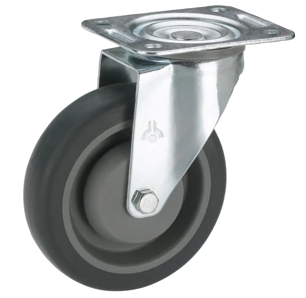 Lenkrolle mit Platte 100 x 32 mm, Tragkr. 150 kg