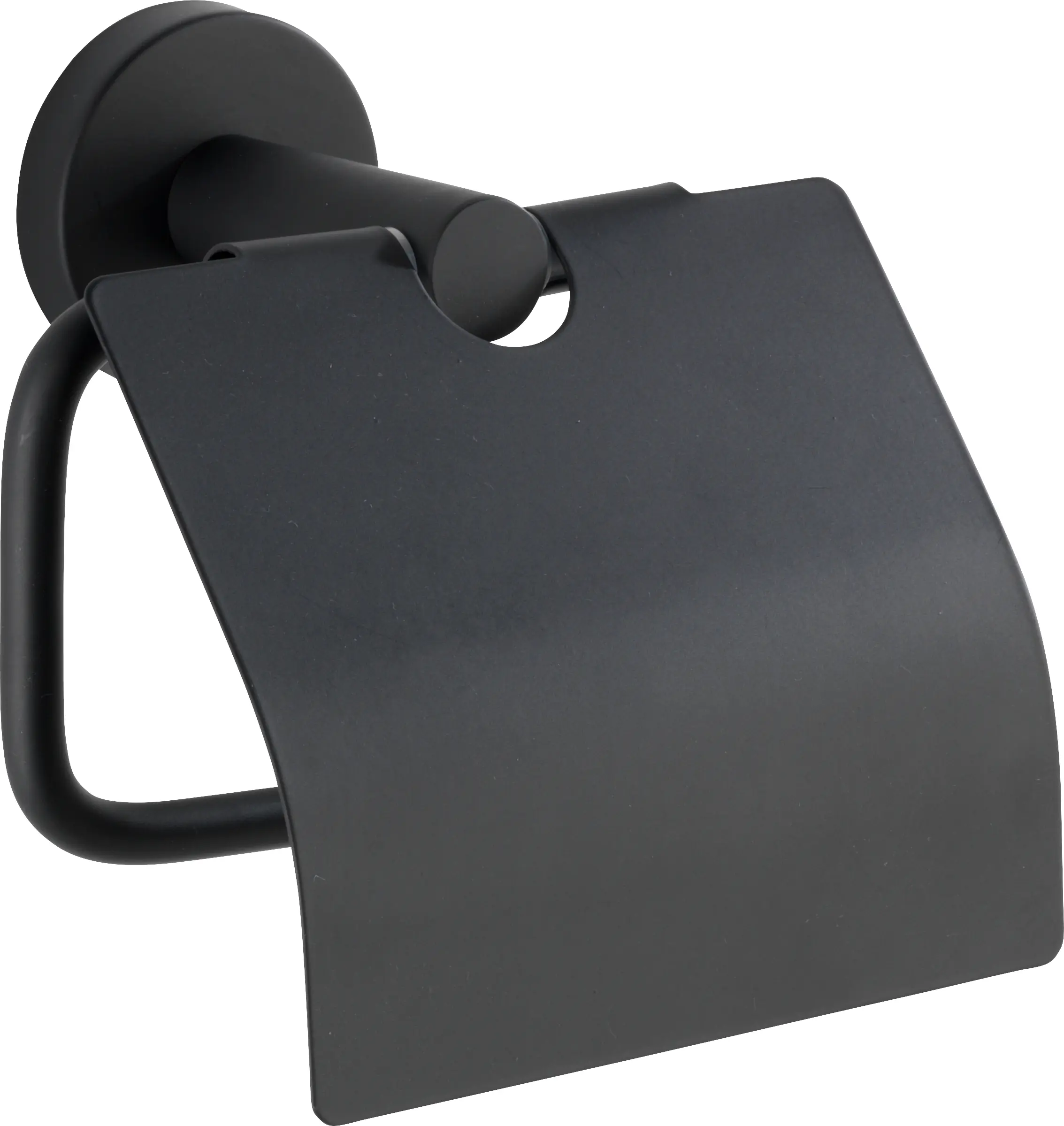 Wenko Papierrollenhalter Bosio Black matt mit Deckel