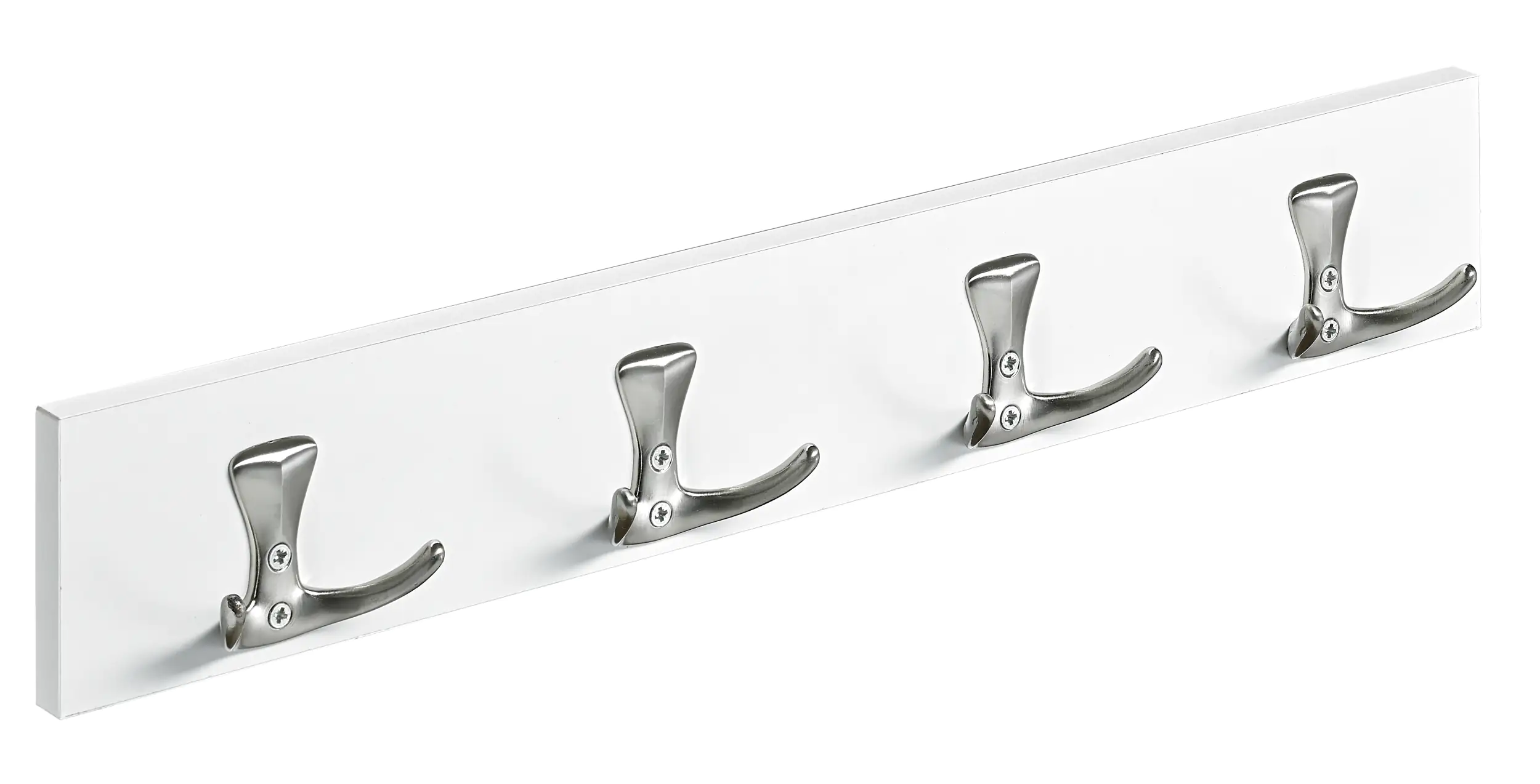 Hettich Holzgarderobe 4 Haken 50,0 x 8,0 x 4,6 cm weiß