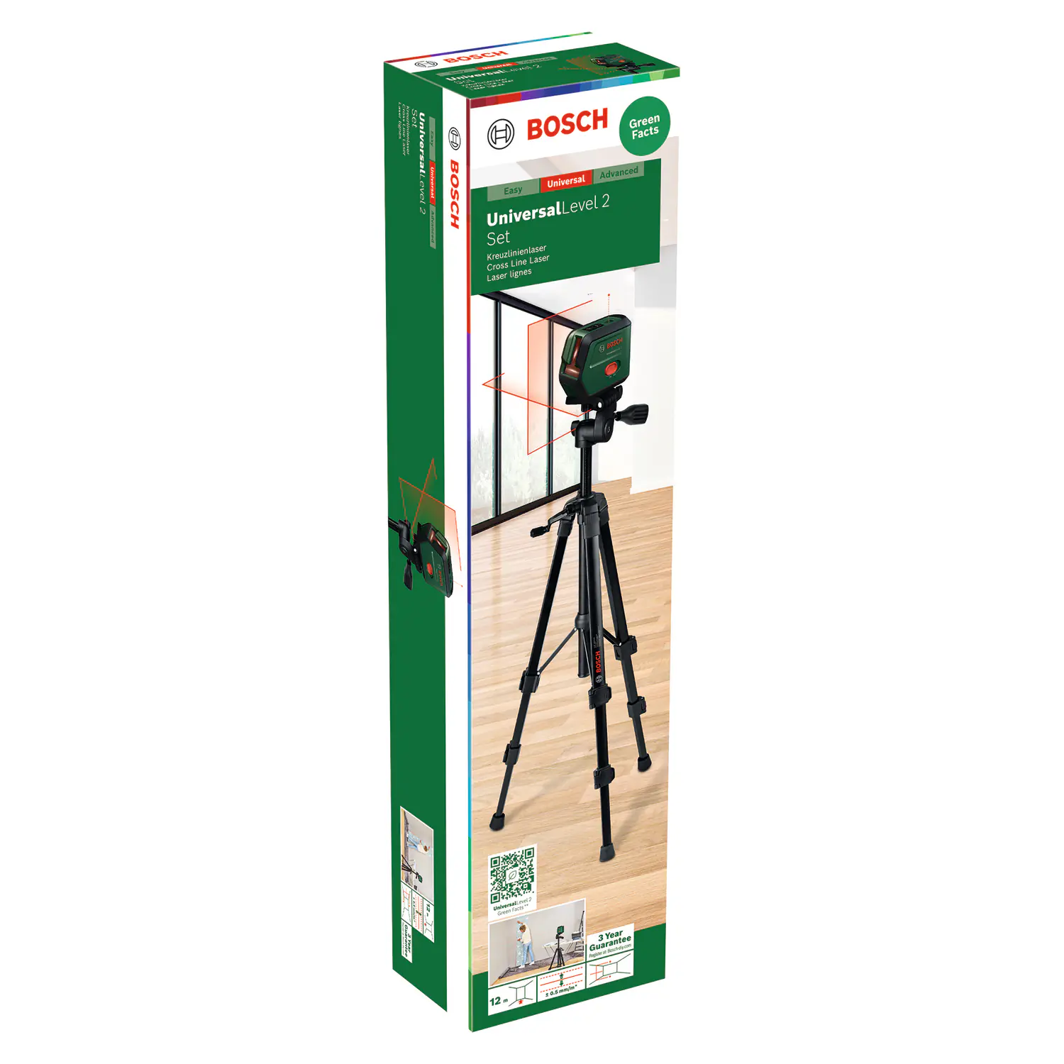 Bosch Kreuzlinien-Laser mit Lotfunktion UniversalLevel 2 Set