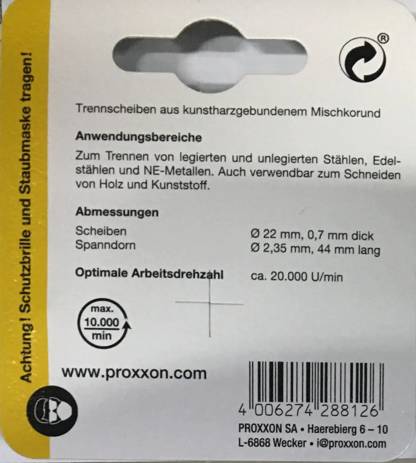 Proxxon Micromot Trennscheiben 22 mm